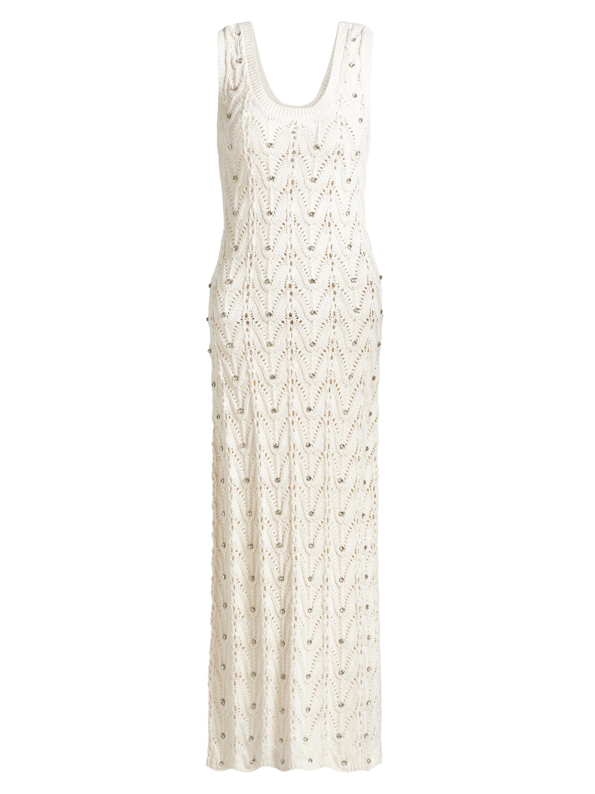 Generation Love Women's Vincent Crystal Pointelle-Knit Maxi Dress - Natural