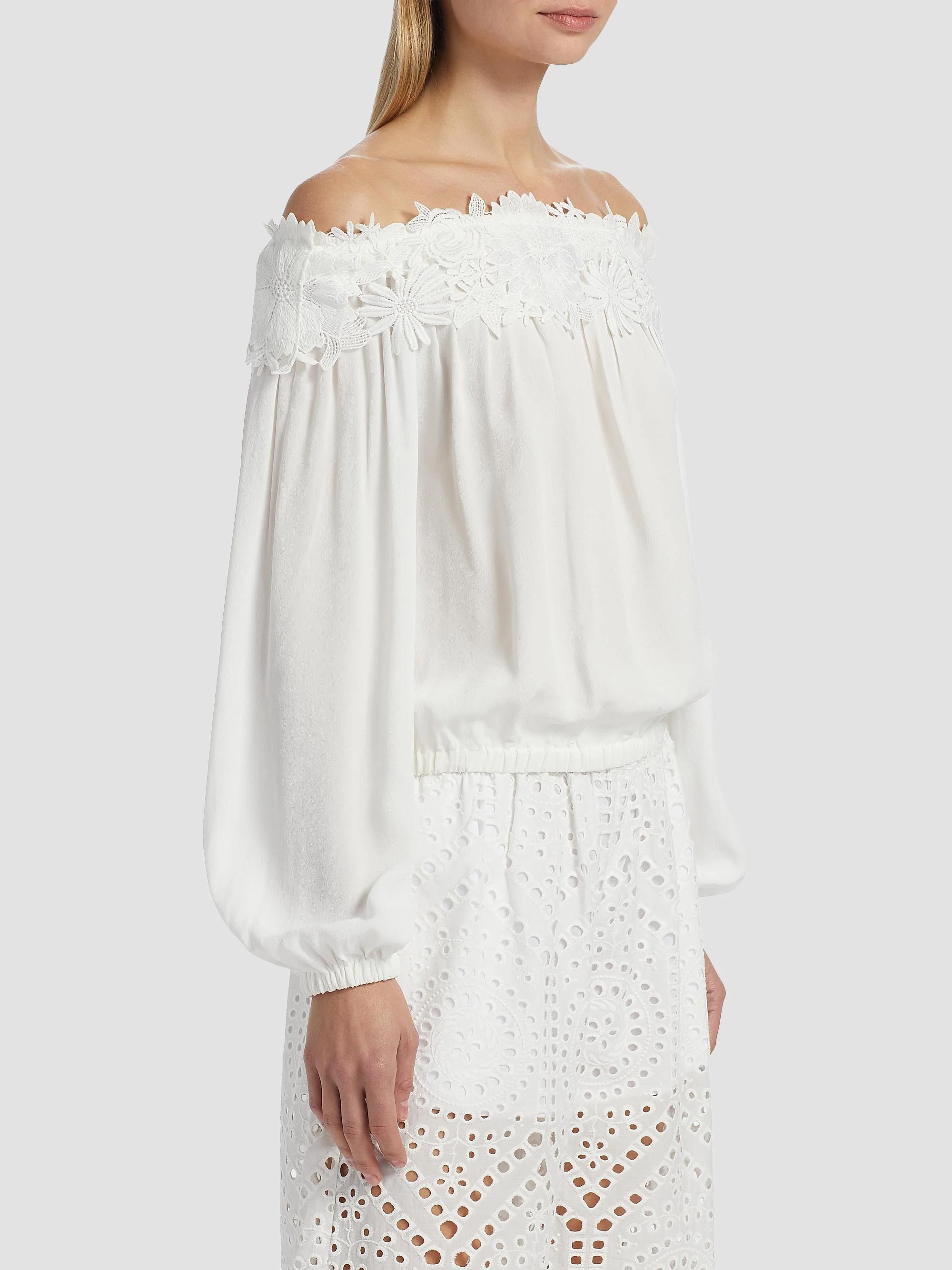 Merla Lace Off-the-Shoulder Blouse — Image 3