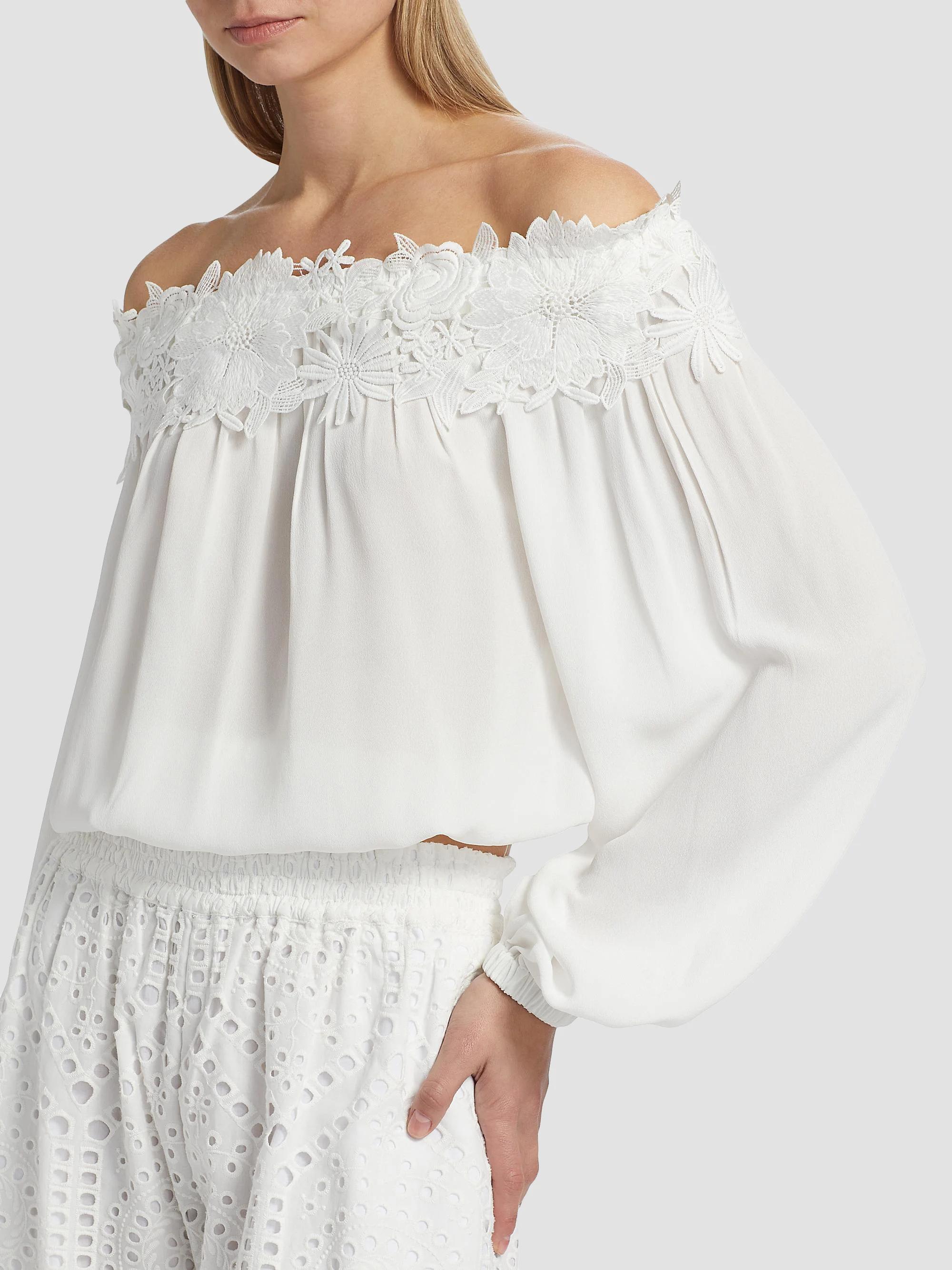 Merla Lace Off-the-Shoulder Blouse — Image 5