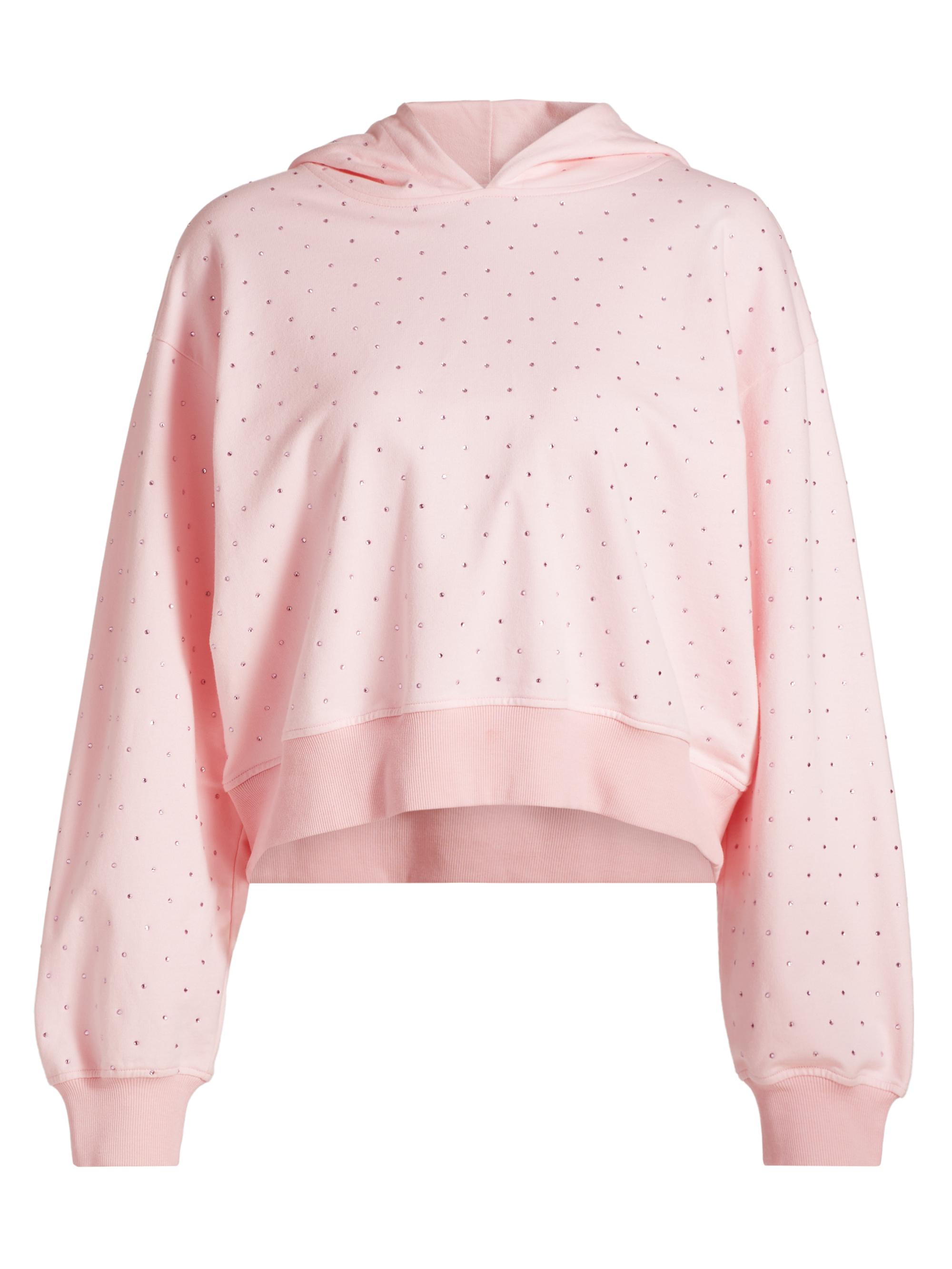 Generation Love Women's Renae Crystal-Embellished Cotton Hoodie - Sugar Pink