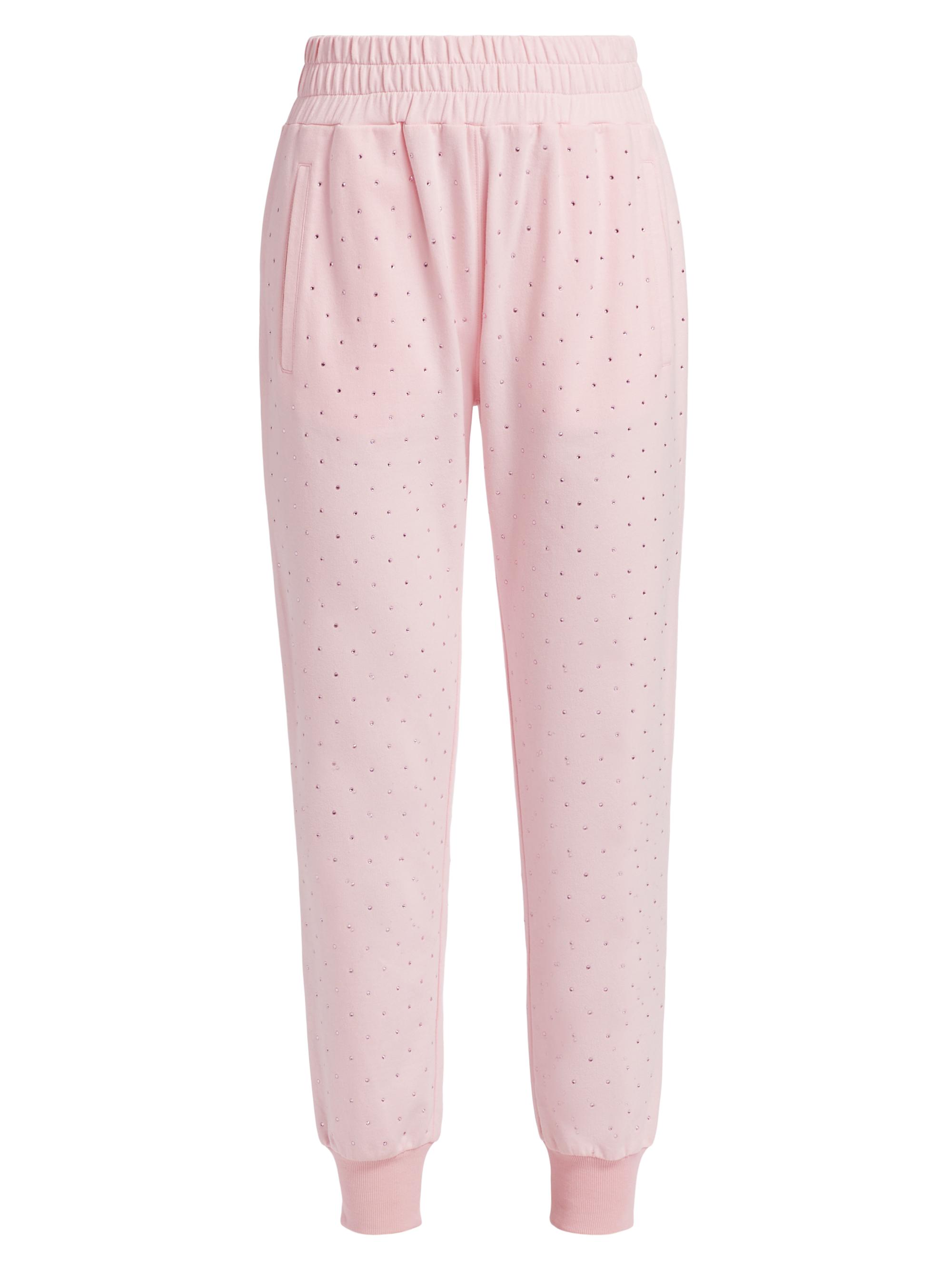 Generation Love Women's Ruel Crystal French Terry Elasticized Sweatpants - Sugar Pink