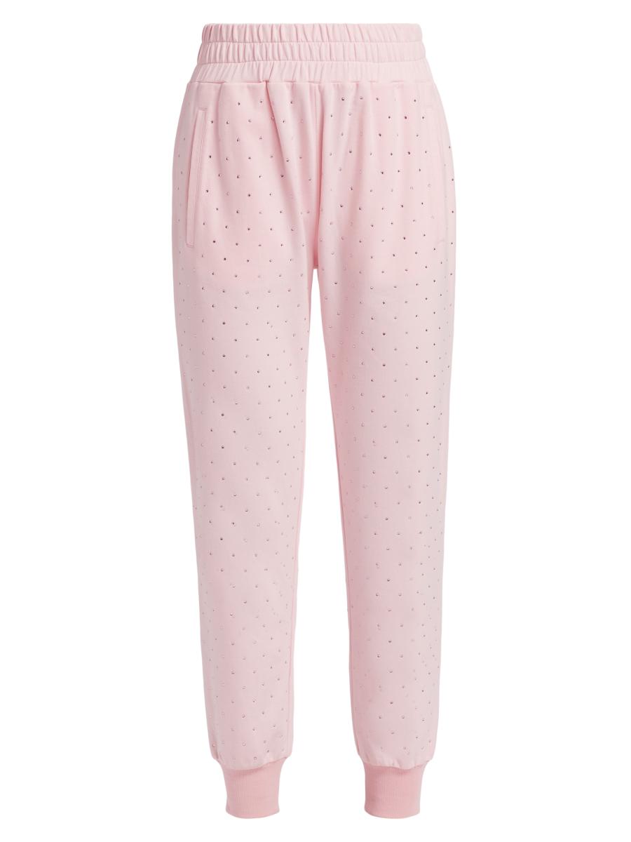 Generation Love Women's Ruel Crystal French Terry Elasticized Sweatpants In Pink
