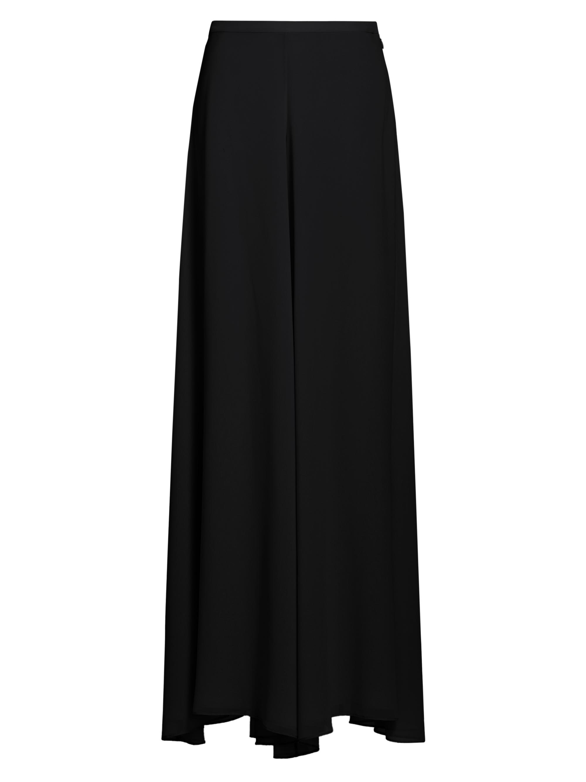LaPointe Women's Georgette Wide-Leg Pants - Black