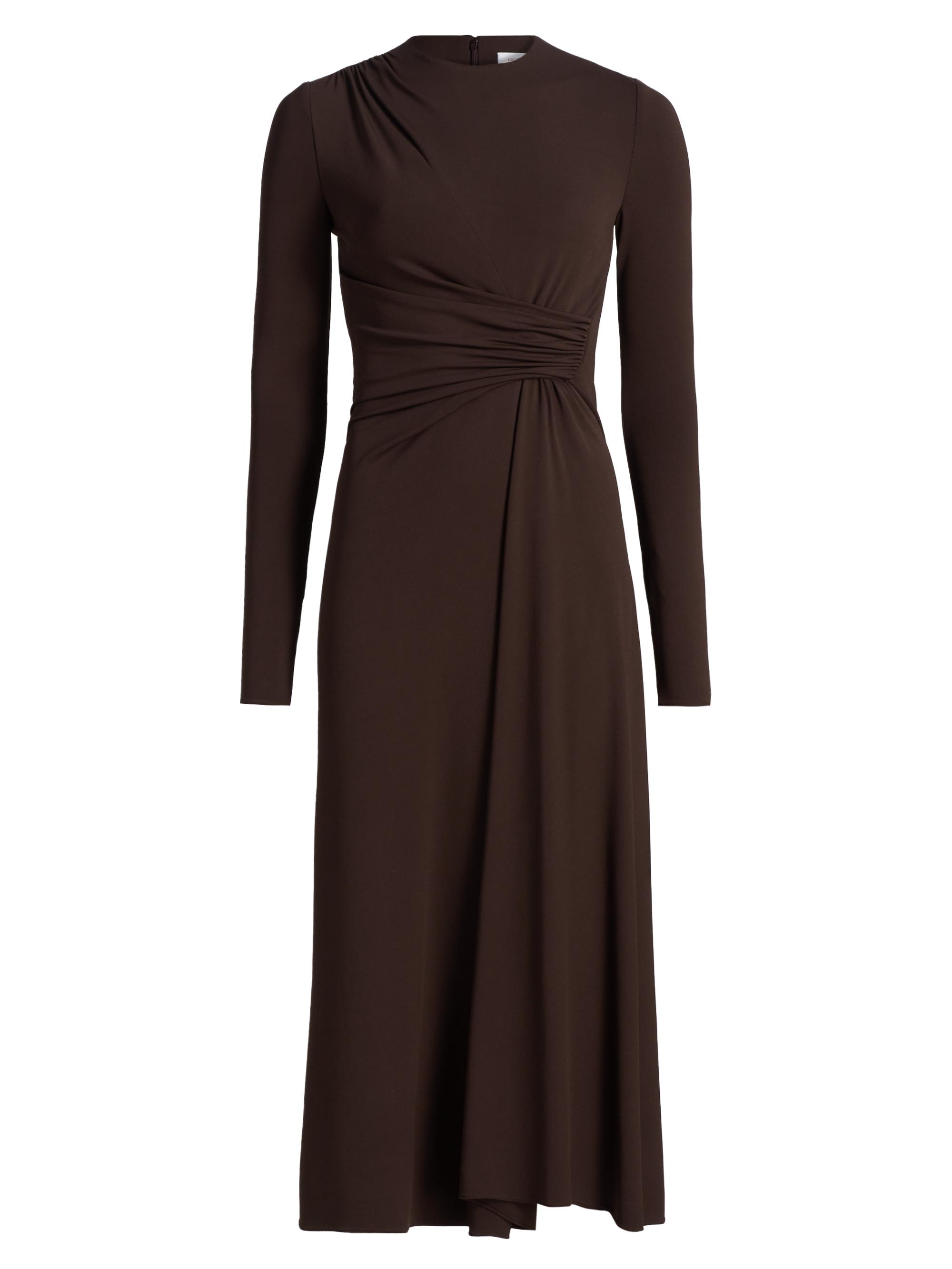 jersey wrap dress 3/4 sleeve Karen Kane Women's Petite Size Faux Wrap Drape Dress, MP, MP, Navy, Rayon/Spandex main image 0