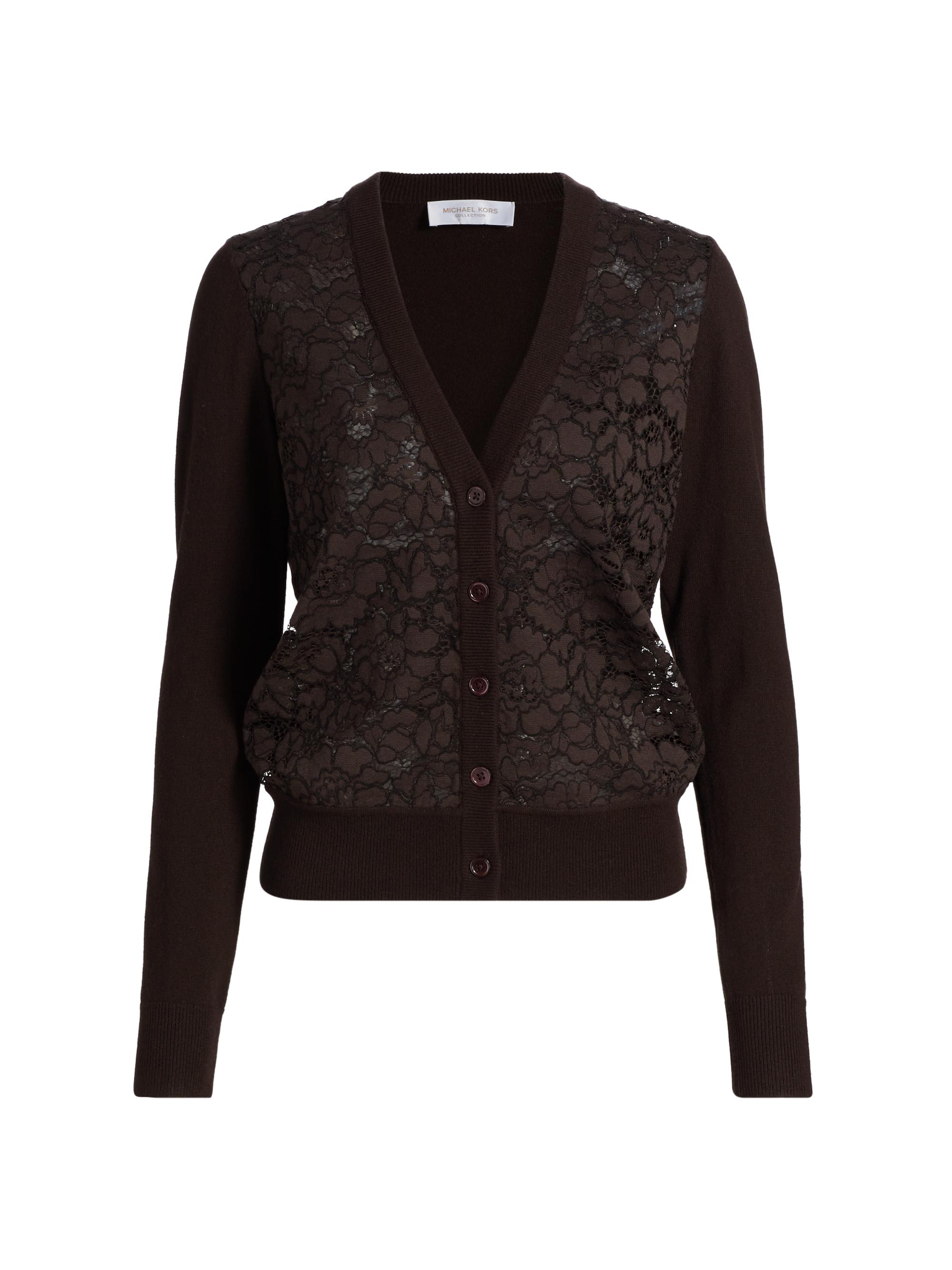 Acne Studios Klarus Lace Inset Cardigan | Saks Fifth Avenue