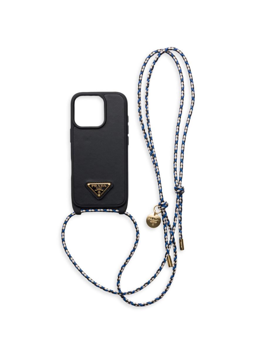 Prada Women's Leather Case For Iphone 16 Pro In Neutral