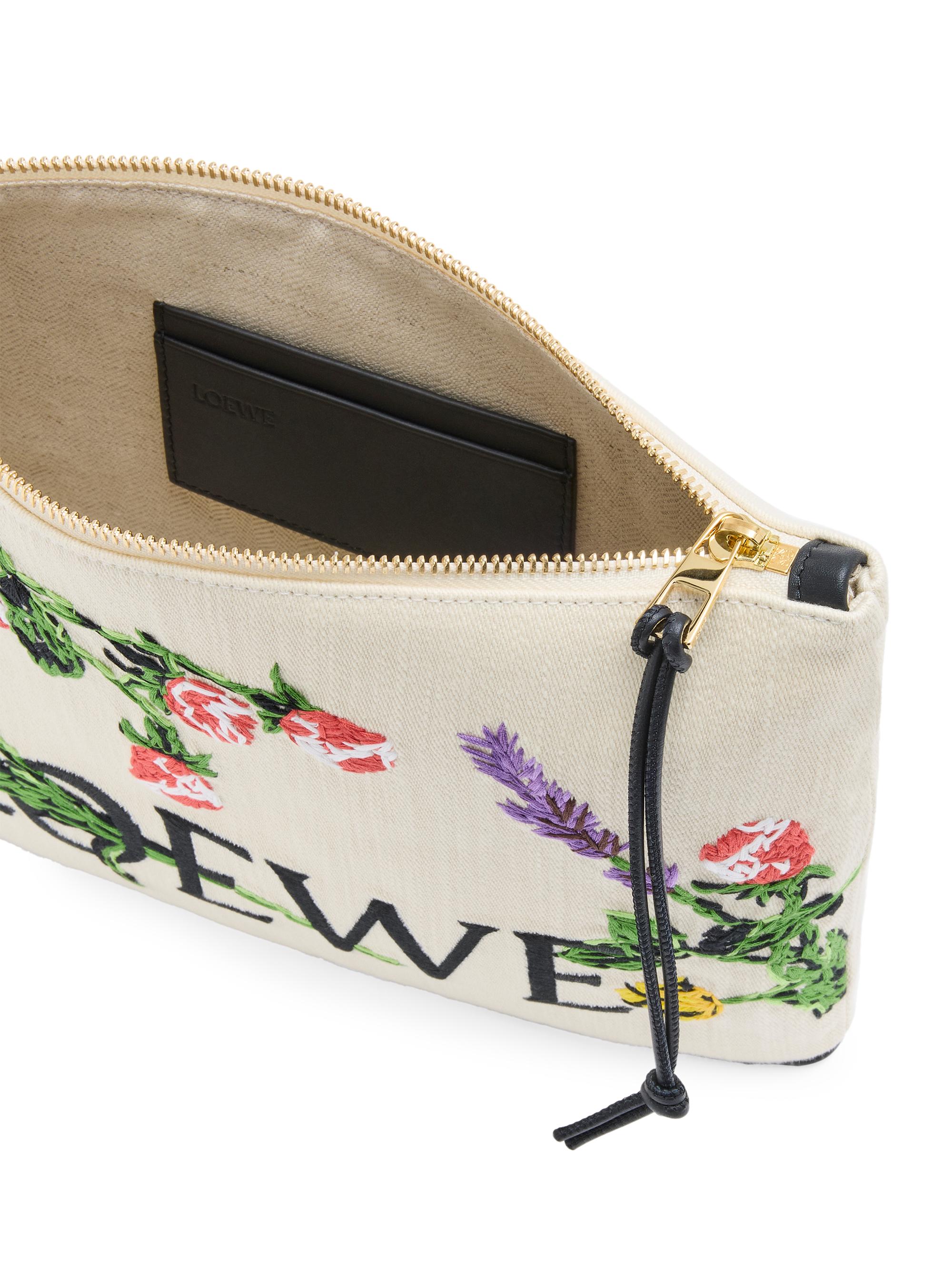 LOEWE LOEWE x Paula's Ibiza Oblong Floral Pouch | Saks Fifth Avenue