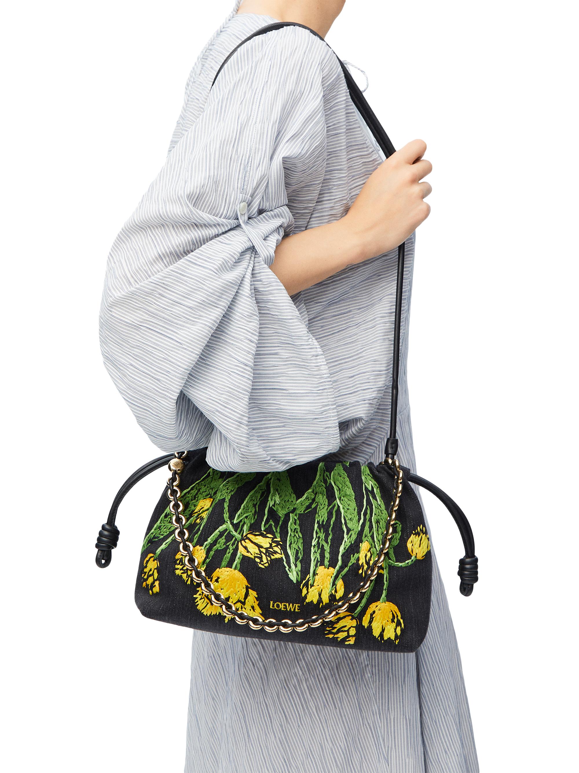 LOEWE フラミンゴ バッグチャーム Loewe x Paula's Ibiza Strawberry Flower Bag Charm in Calfskin