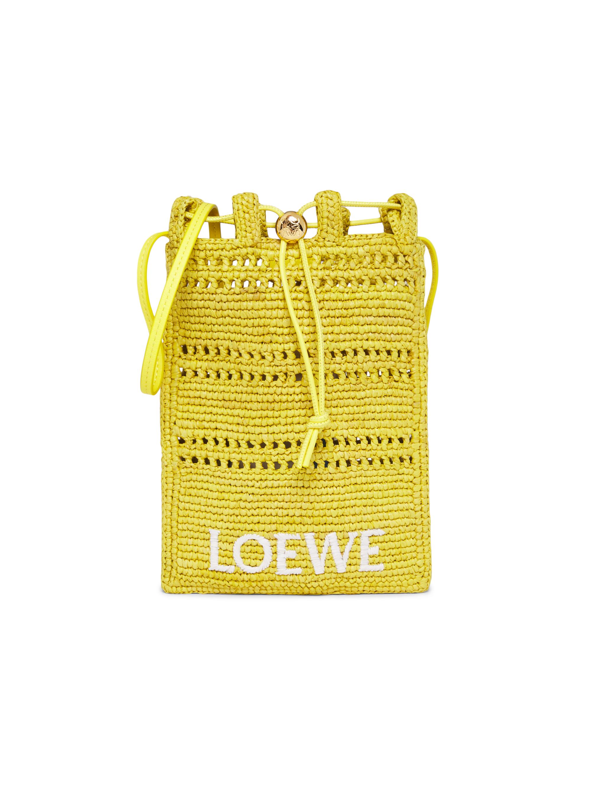 LOEWE LOEWE x Paula's Ibiza 4FA Lemon Raffia Coin Case | Saks