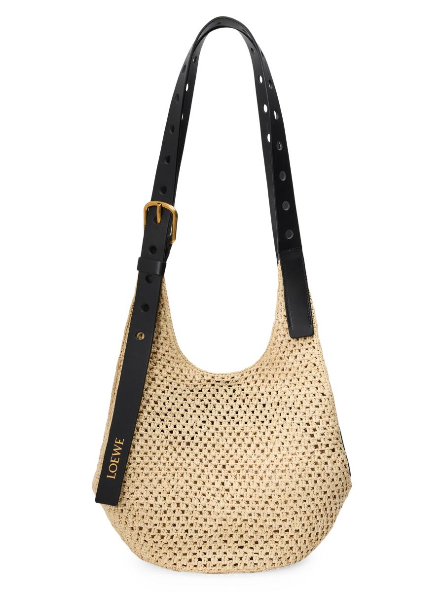LOEWE LOEWE x Paula's Ibiza Small Punch Hole Raffia Hobo Bag