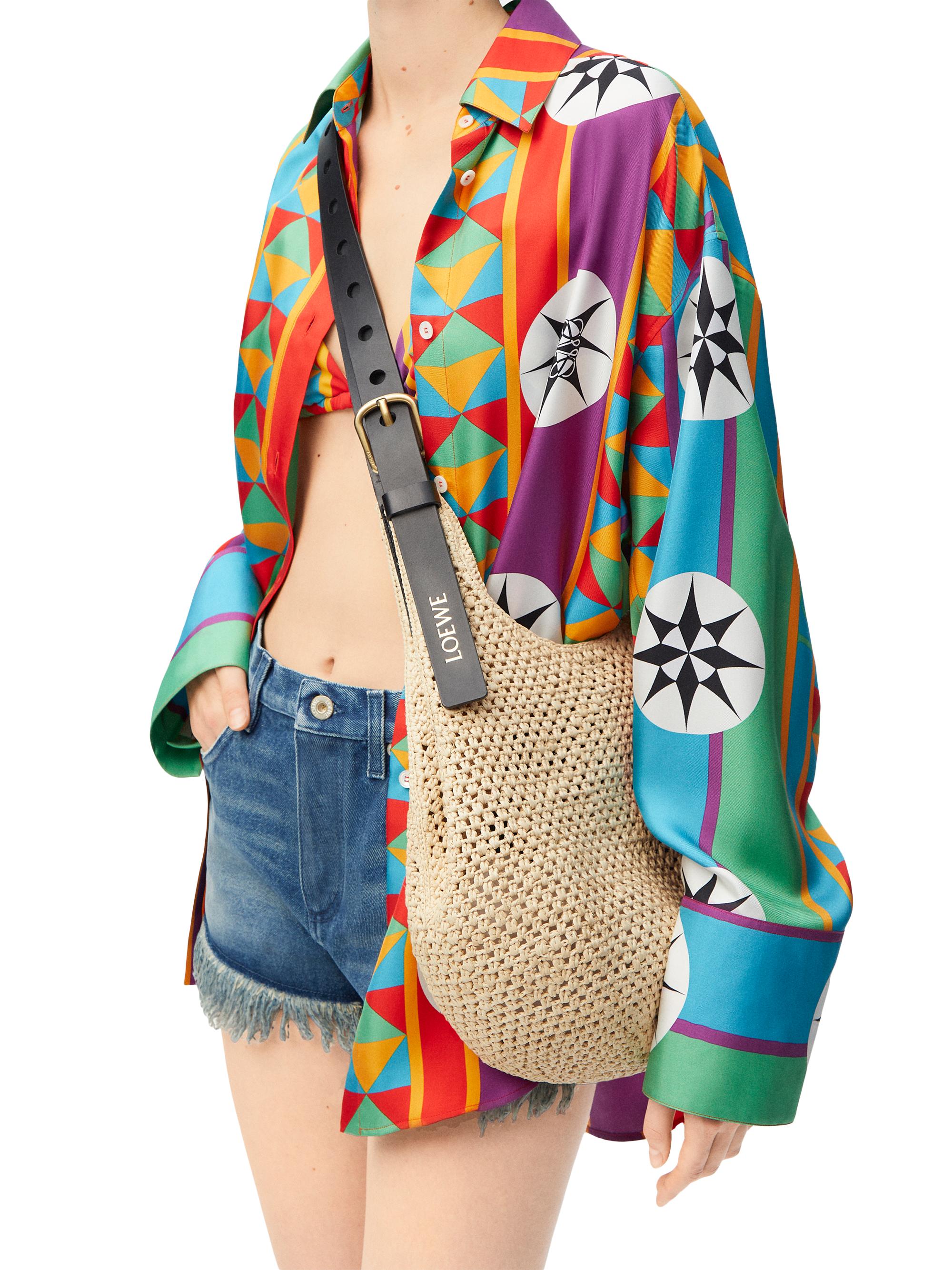 LOEWE LOEWE x Paula's Ibiza Small Punch Hole Raffia Hobo Bag