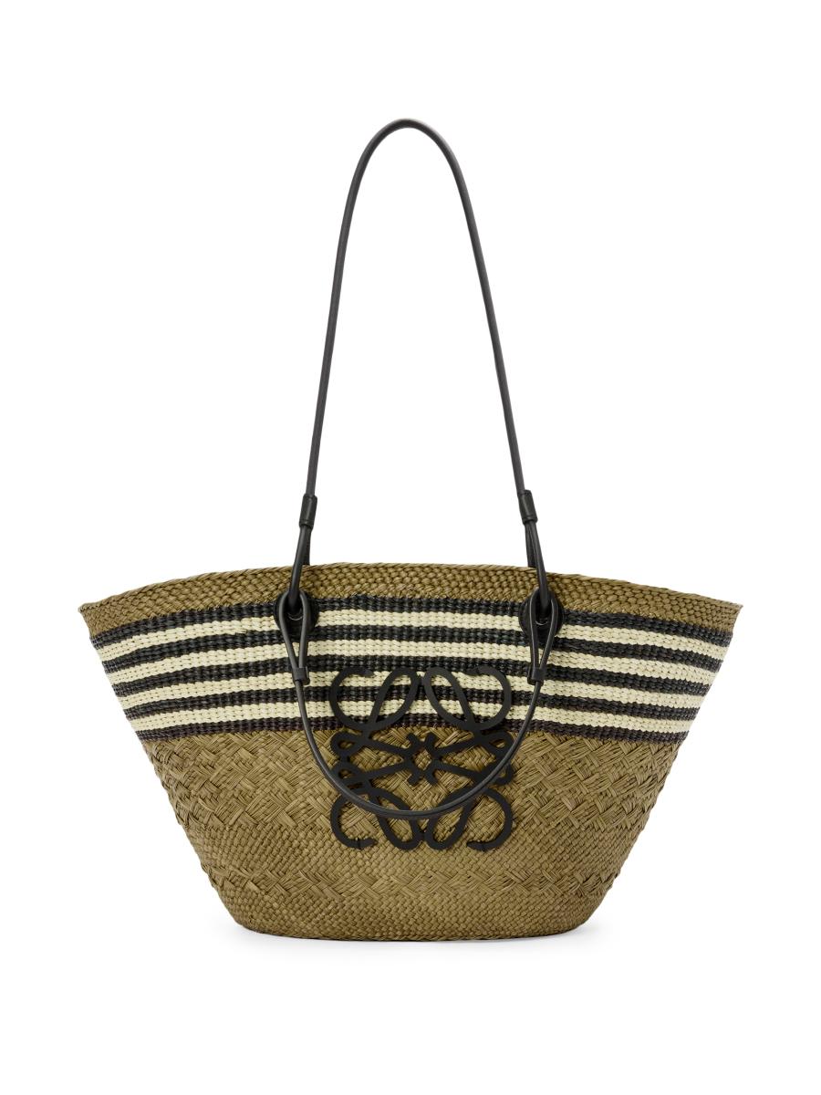 ★関税込み★ LOEWE anaram medium basket bag Medium Anagram Basket bag in iraca palm and calfskin Beige