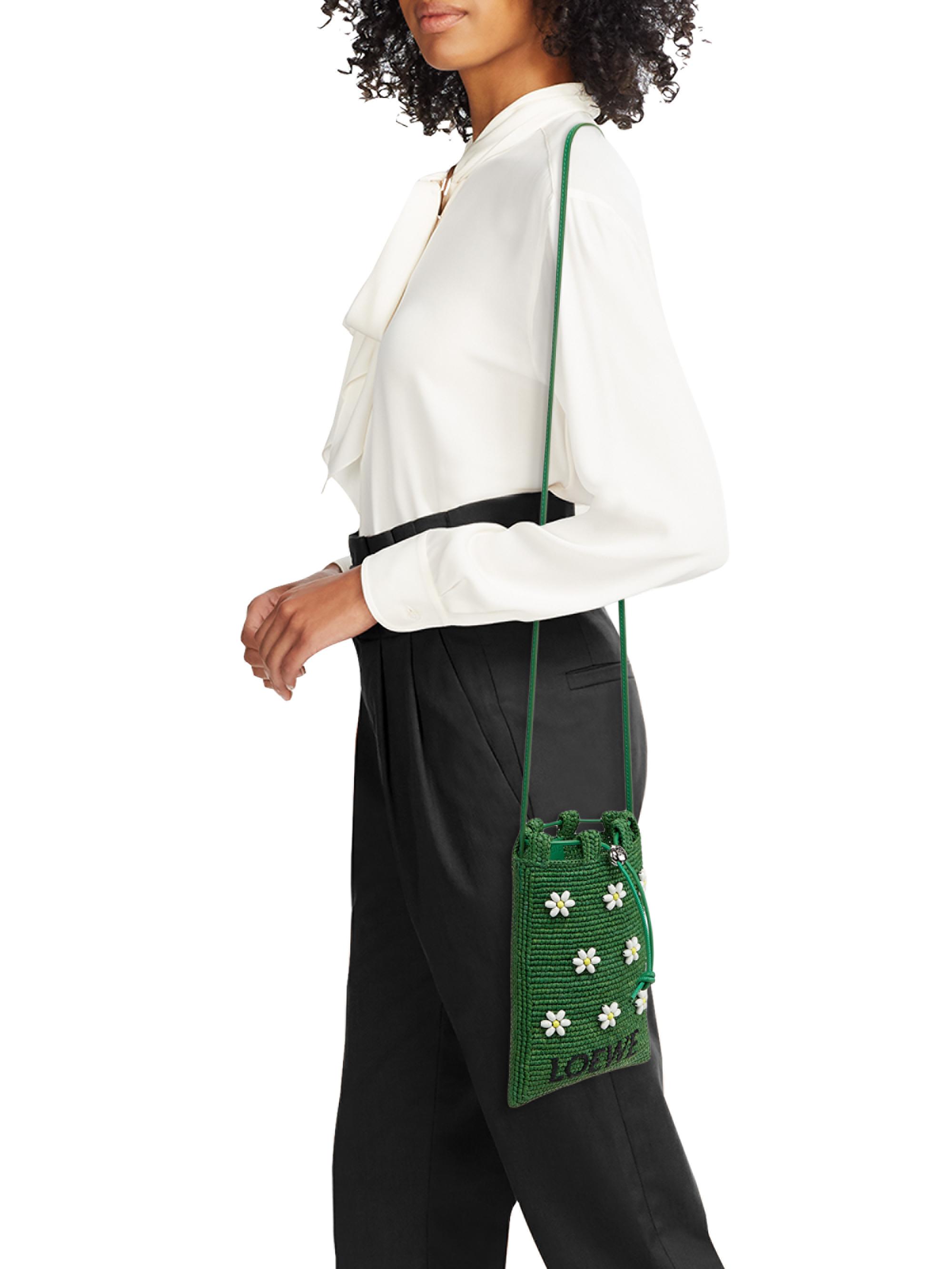 LOEWE LOEWE x Paula's Ibiza Floral-Beaded Raffia Crossbody Bag