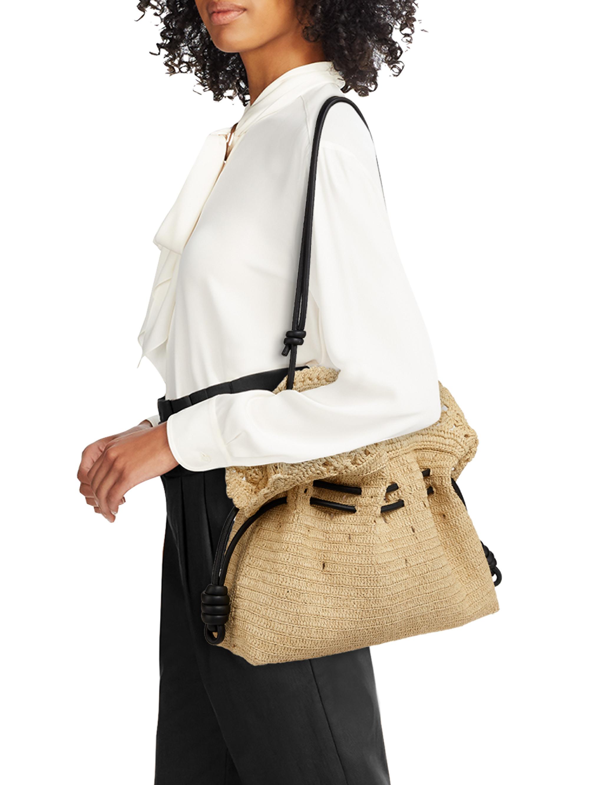 LOEWE LOEWE x Paula's Ibiza Flamenco Raffia Clutch | Saks Fifth Avenue