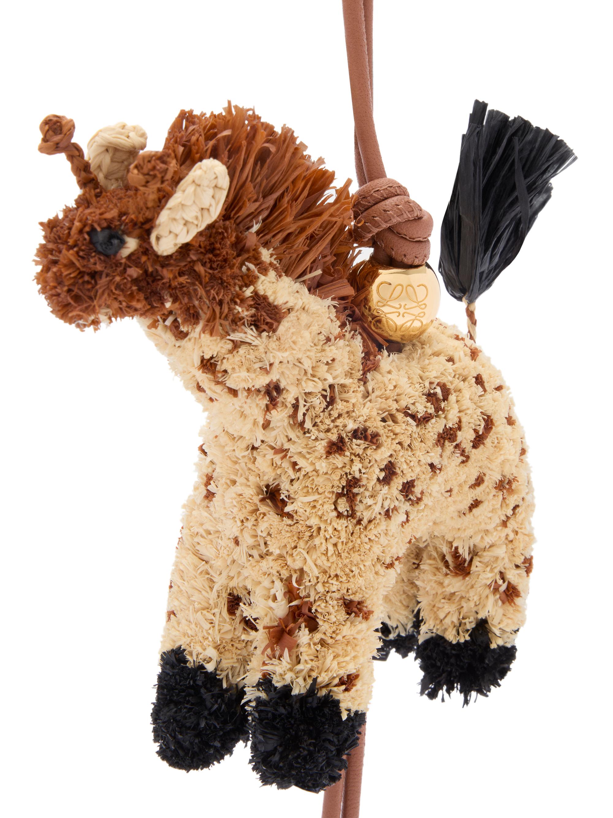 LOEWE LOEWE x Paula's Ibiza Raffia & Leather Giraffe Charm | Saks