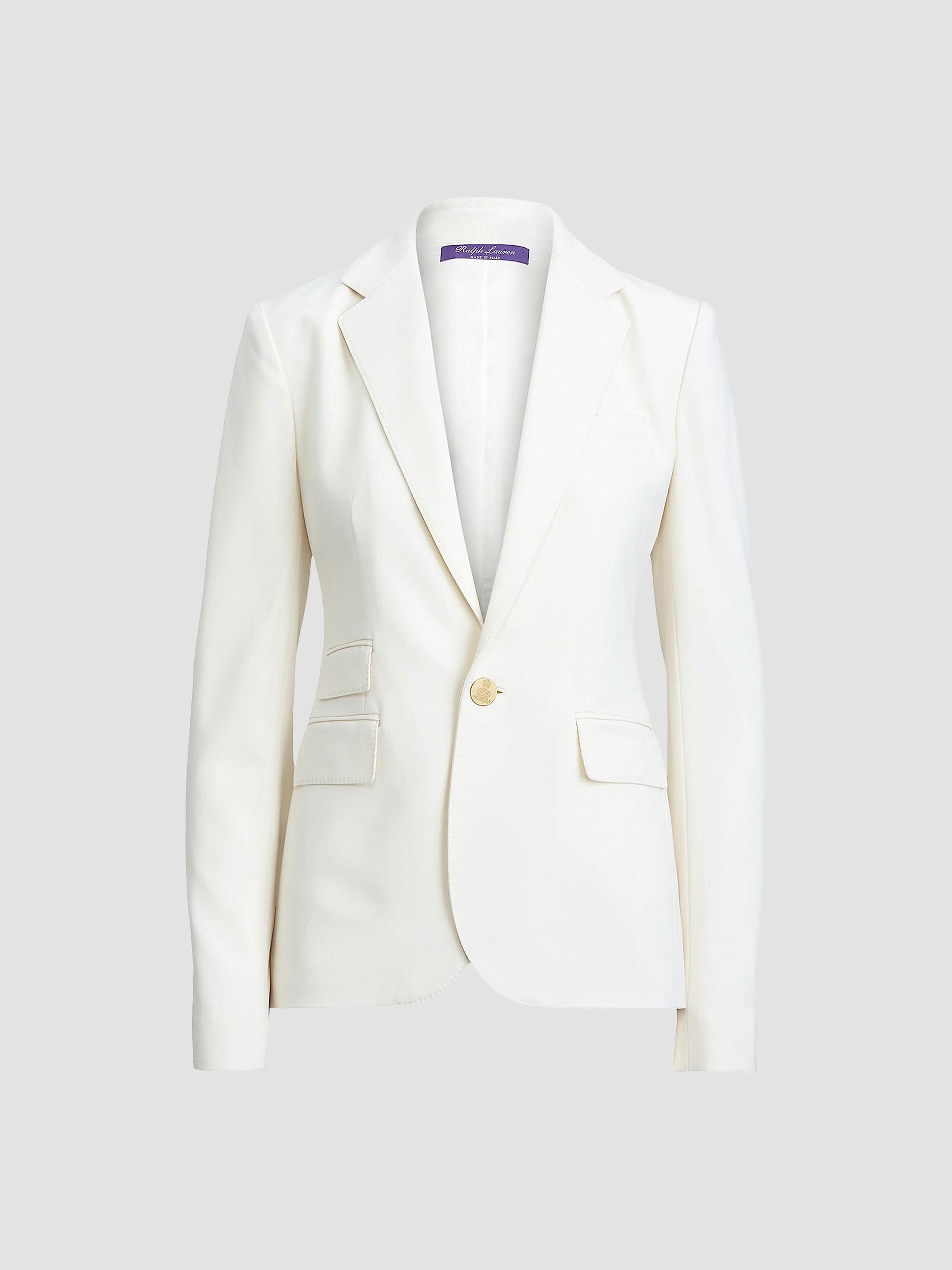 Ralph Lauren Collection Women's Parker Stretch-Wool Jacket - Cream