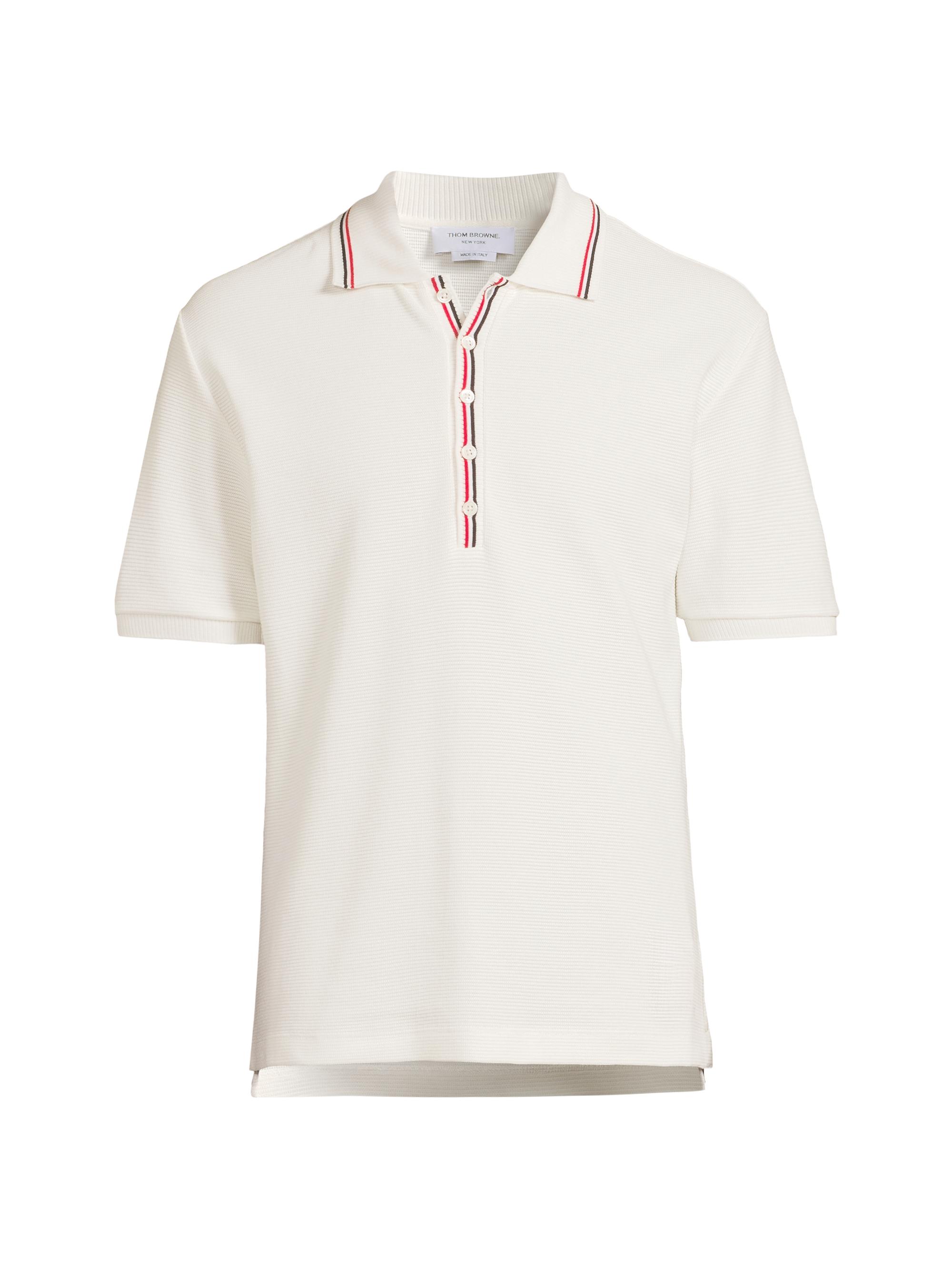Thom Browne Striped Cotton Rugby Shirt | Saks Fifth Avenue