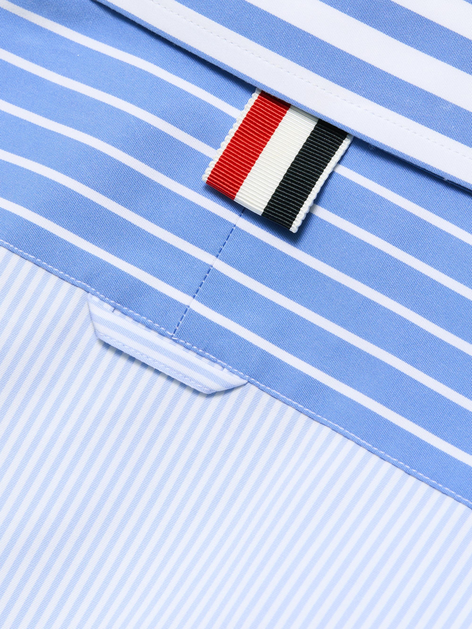 Thom Browne Multi-Pinstriped Poplin Zip Shirt | Saks Fifth Avenue