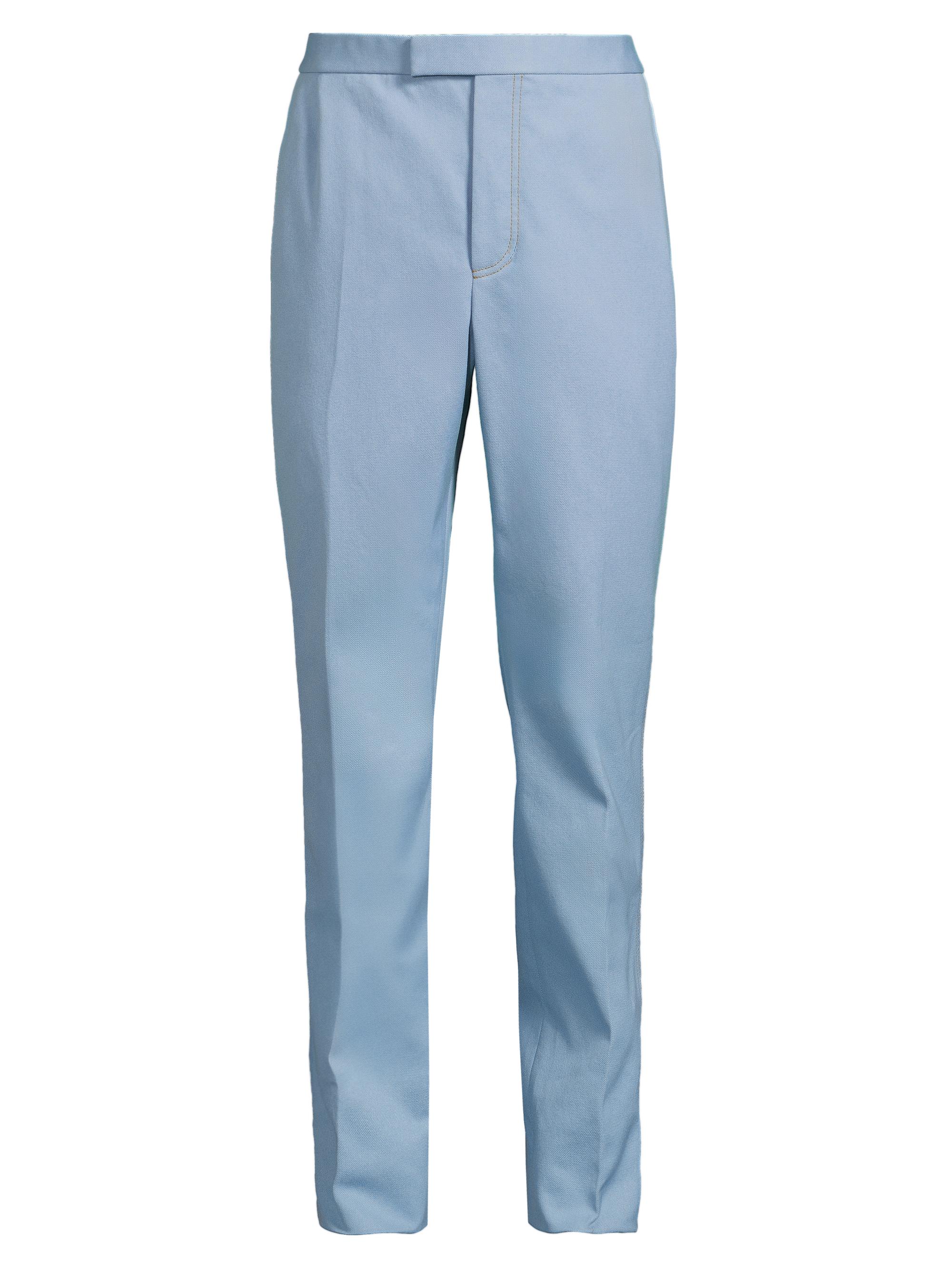 Thom Browne Men's Twin Needle Stitch Denim Trousers - Light Blue