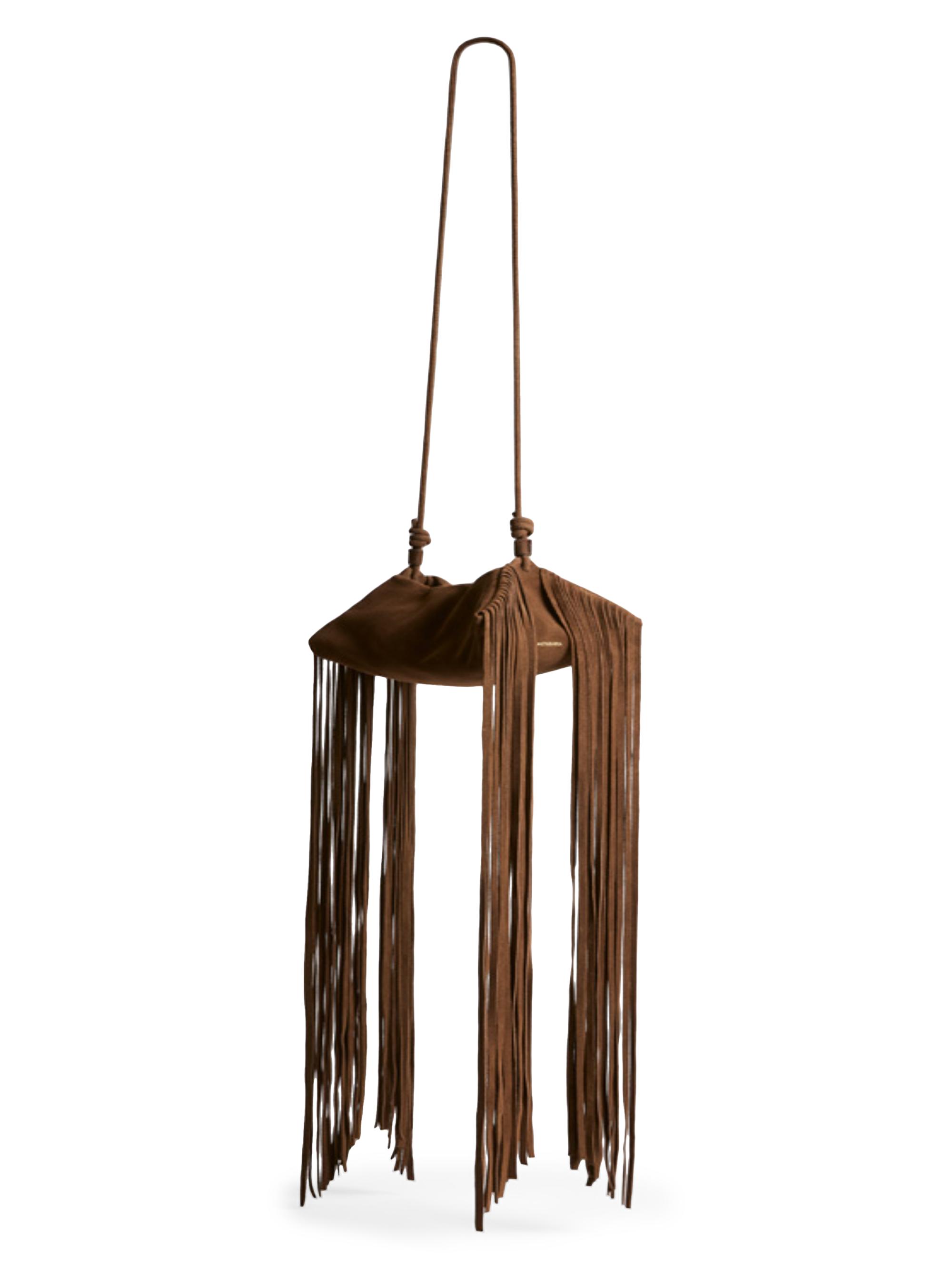 Altuzarra Women's Origami Fringe Mini Crossbody Bag - Chocolate