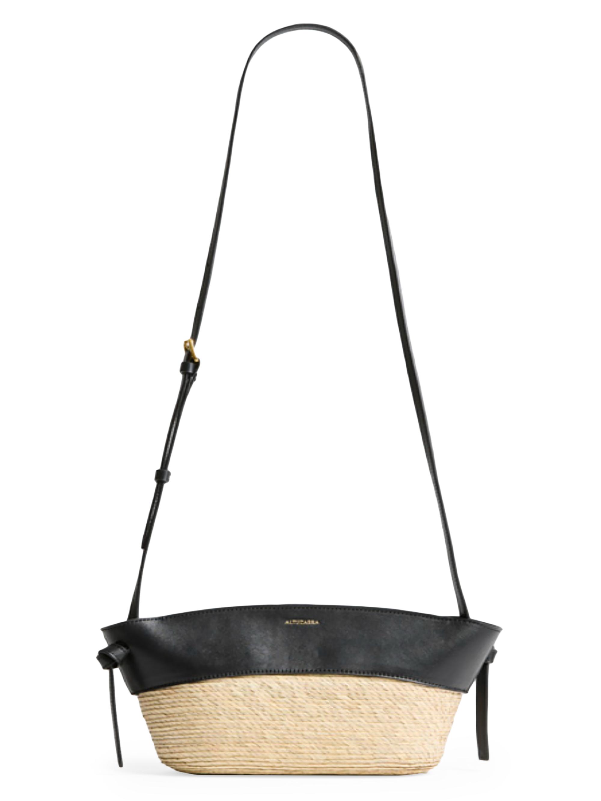 Altuzarra Women's Knot Palm Straw Crossbody Bag - Black