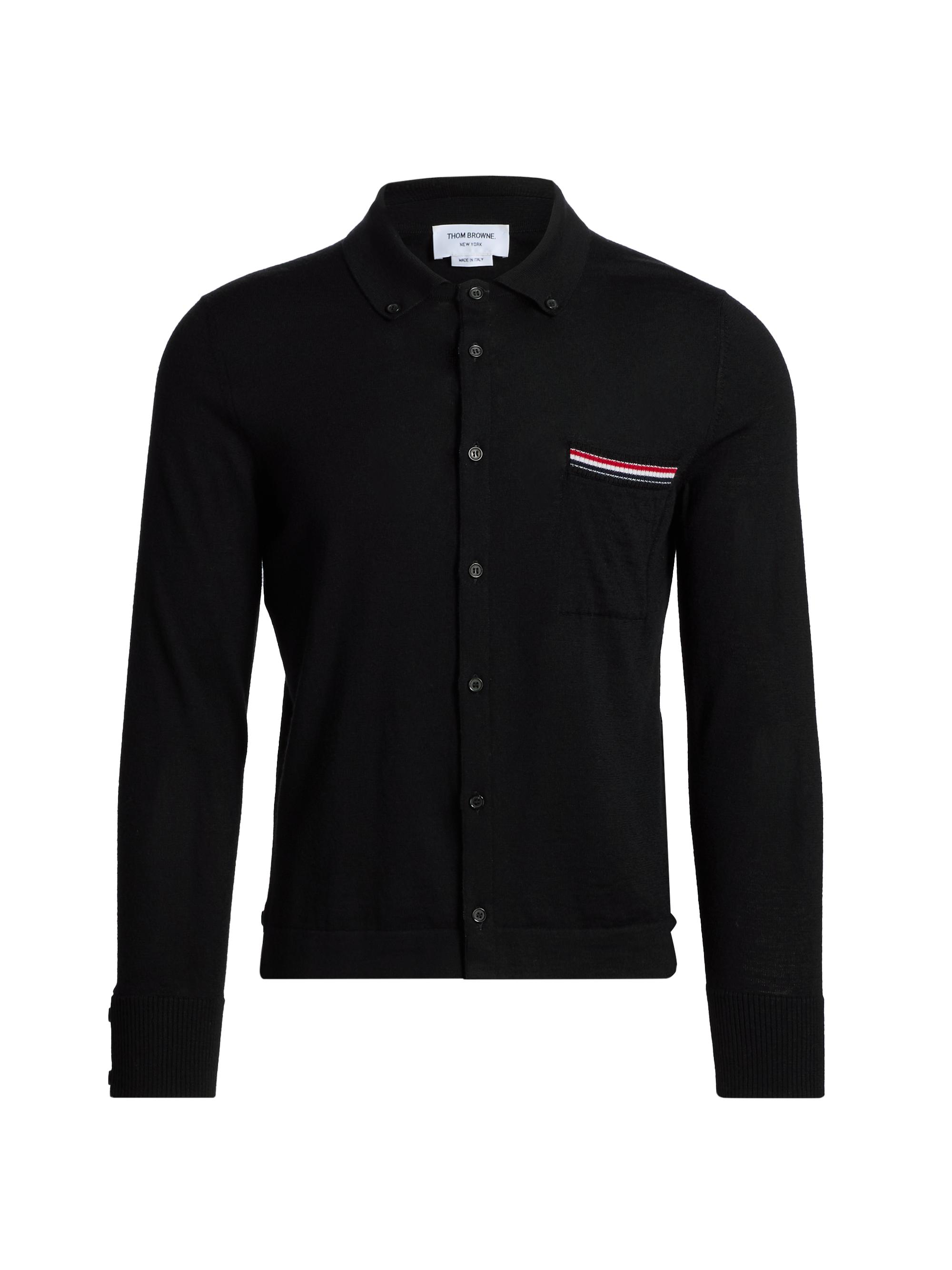 Thom Browne Striped Cotton Knit Cardigan | Saks Fifth Avenue