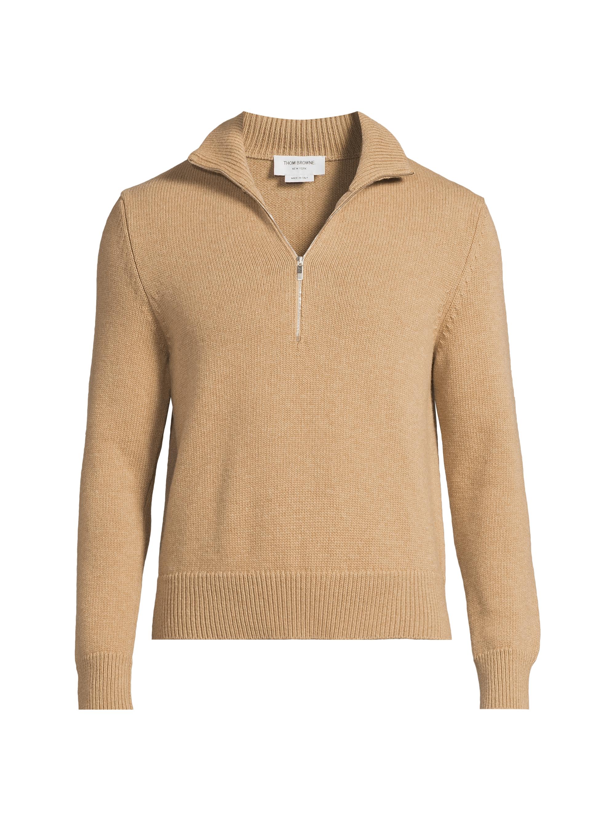 Thom Browne Men's Geese Intarsia Wool Sweater - Medium Brown