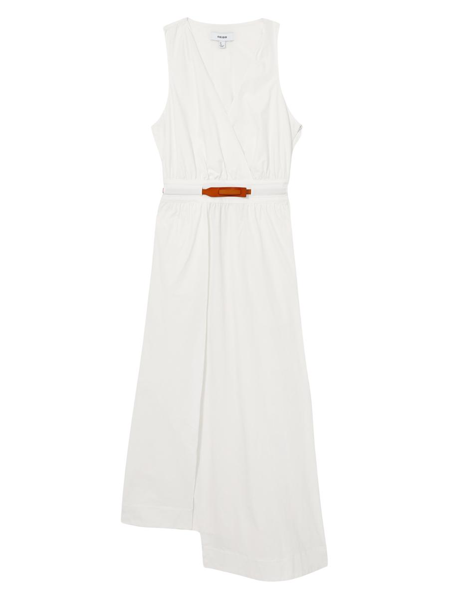 【海外限定】REISSジャケット☆Padded belted-waist recycled-po Reiss Reiss x NYBG Kinsley Stretch Tie-Waist Wide-Leg