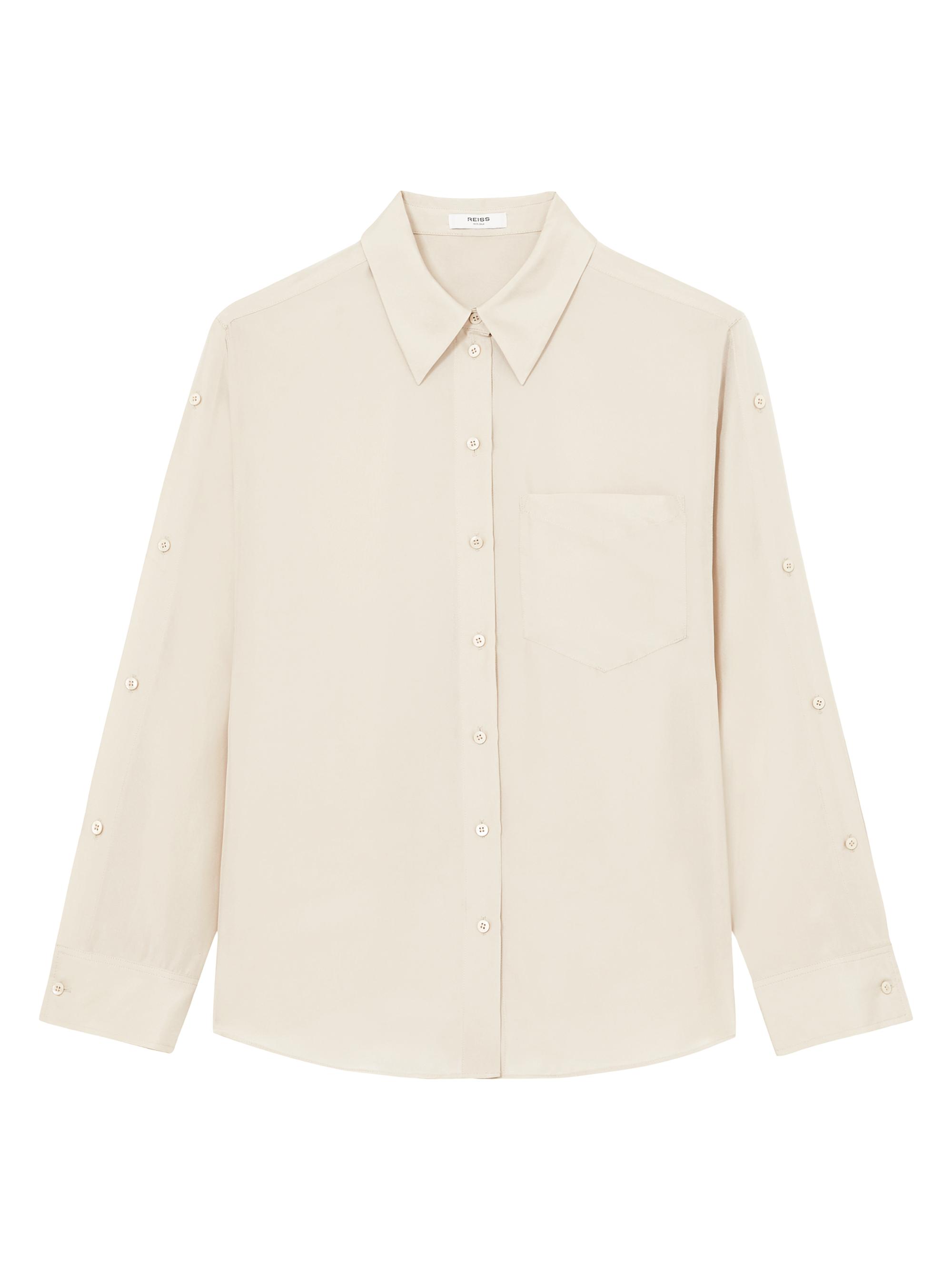 Reiss Women's Reenie Button Detail Shirt - Stone