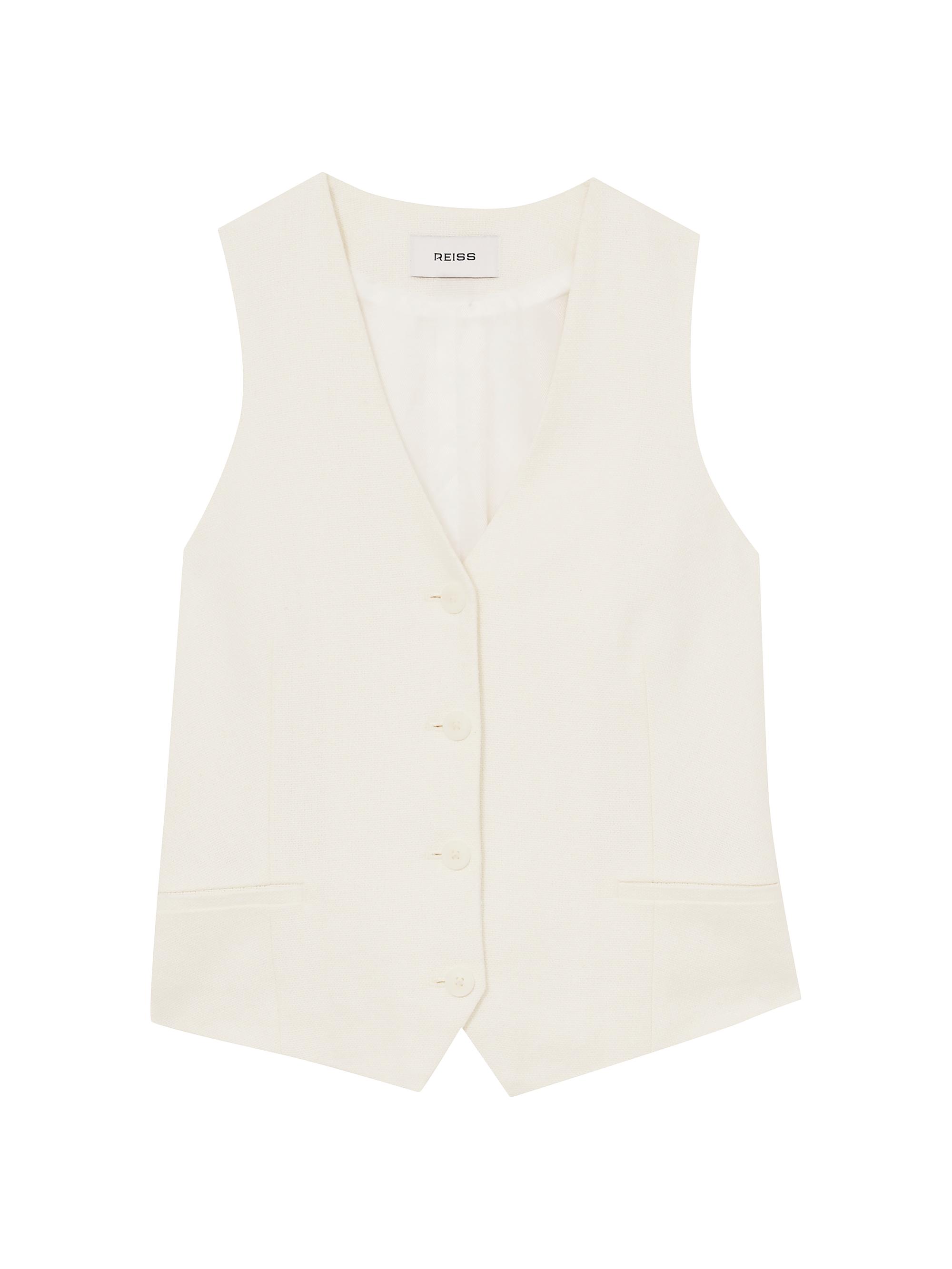 Reiss Women's Devon Woven Vest - White