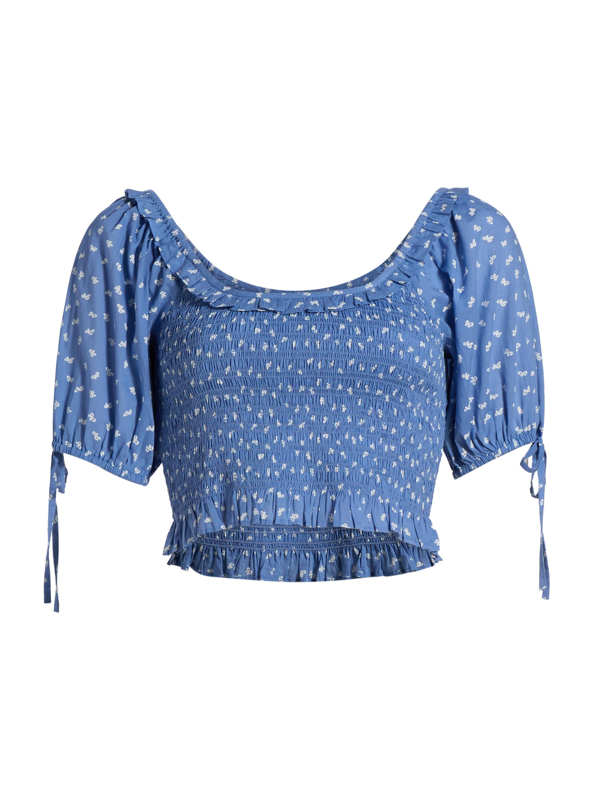 LoveShackFancy Women's  x Visit Savannah Molly Smocked Cropped Top - Southern Charm