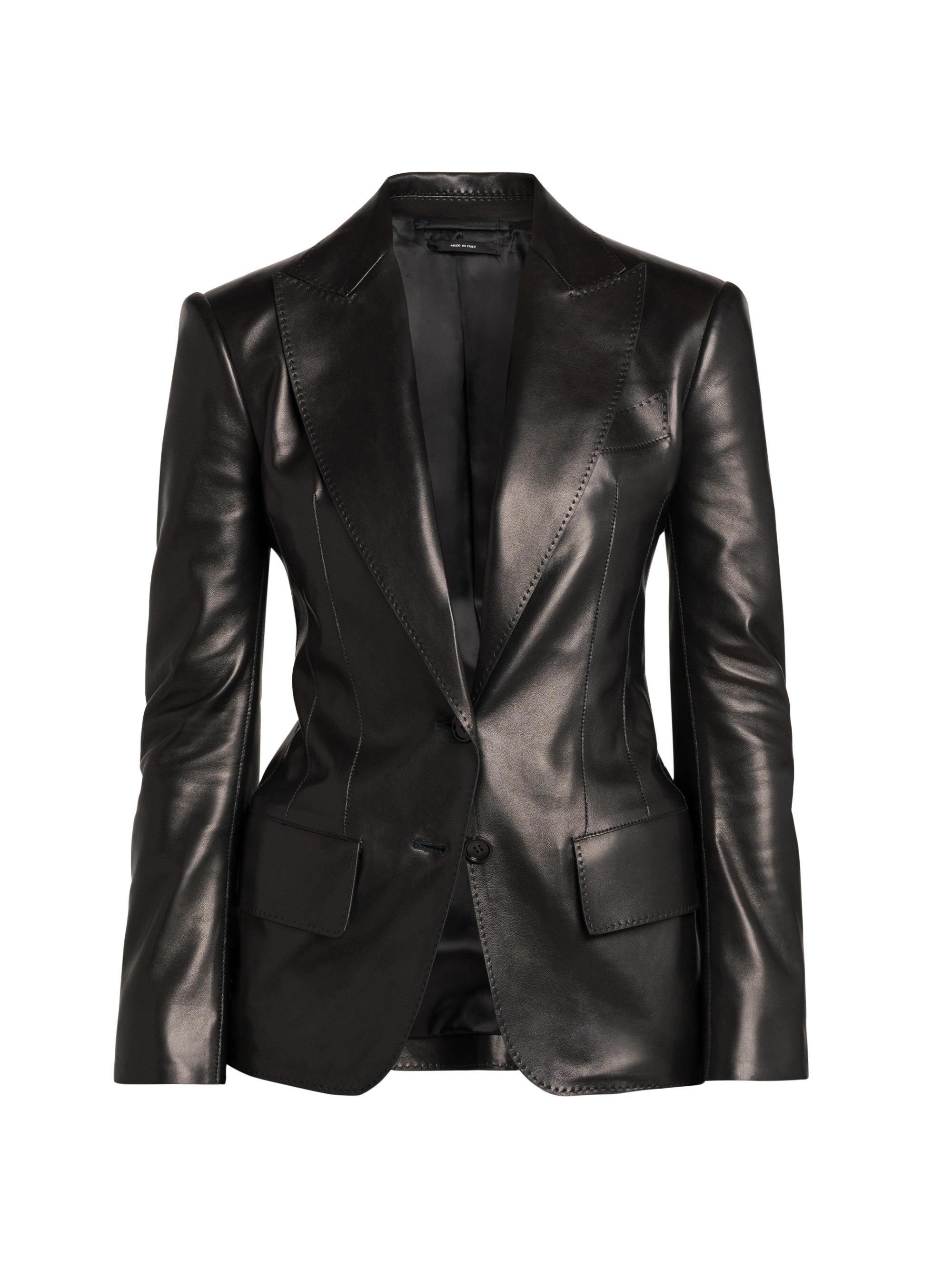 TOM FORD Leather Peak Lapel Jacket | Saks Fifth Avenue