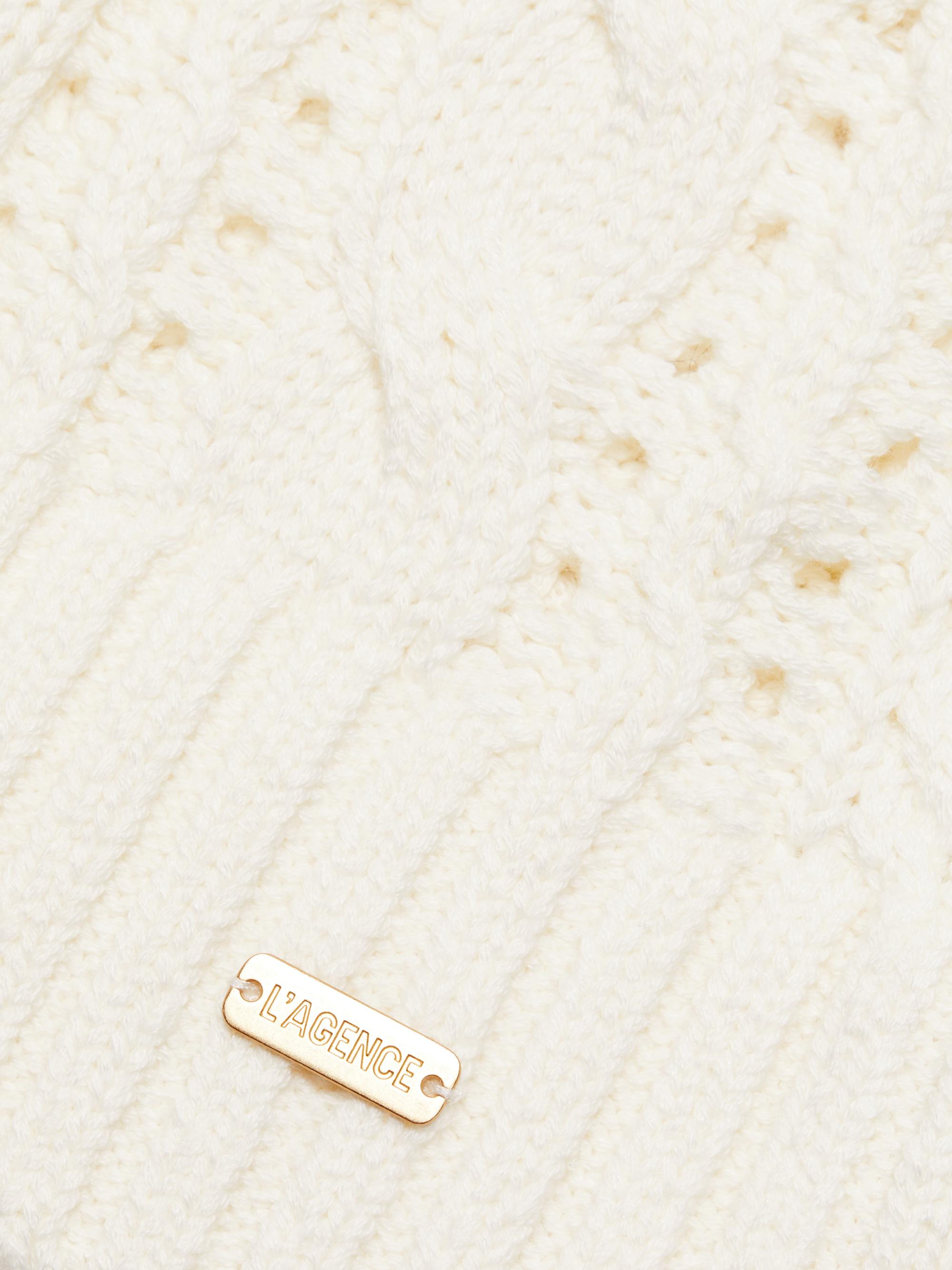 L'AGENCE Mio Cable Knit Crop Sweater | Saks Fifth Avenue