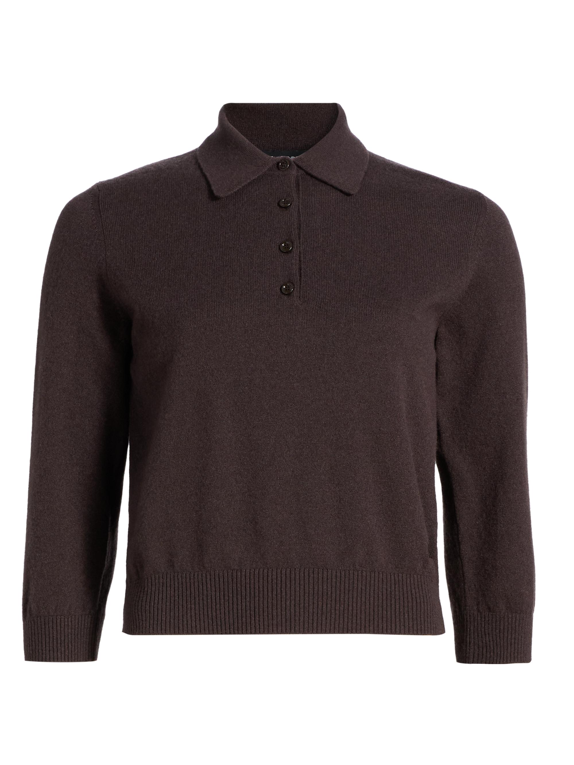 Dolce & Gabbana Women's Italian Tailoring Henley Cashmere Shirt - Dark Brown