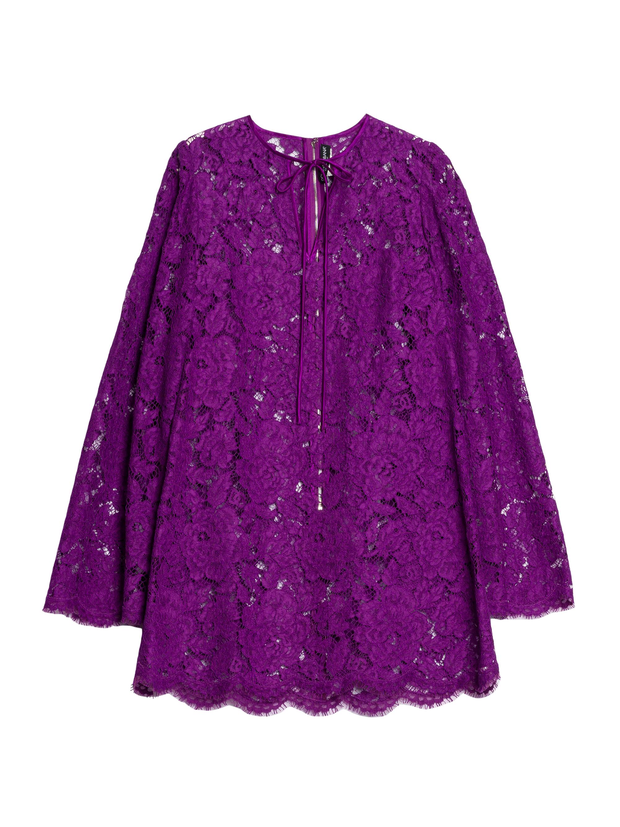 Dolce & Gabbana Women's Lace Tent Minidress - Viola
