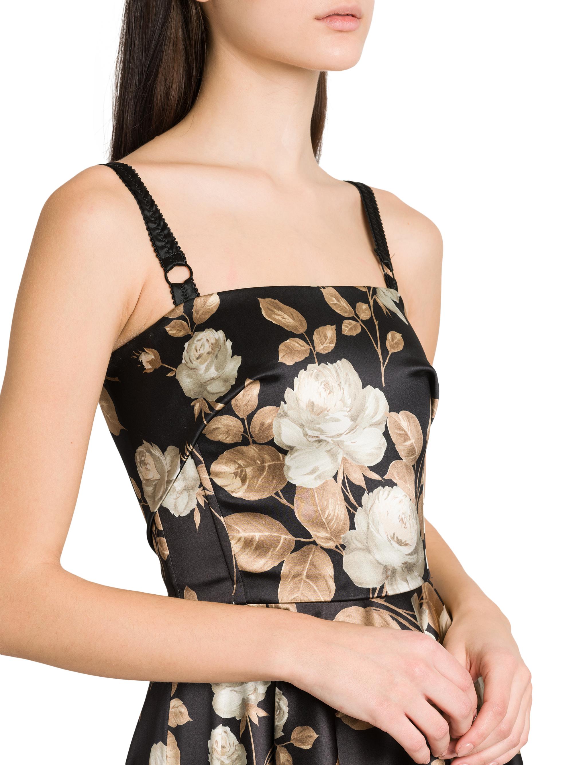 Dolce&Gabbana Italian Tailoring Floral Satin Midi-Dress | Saks