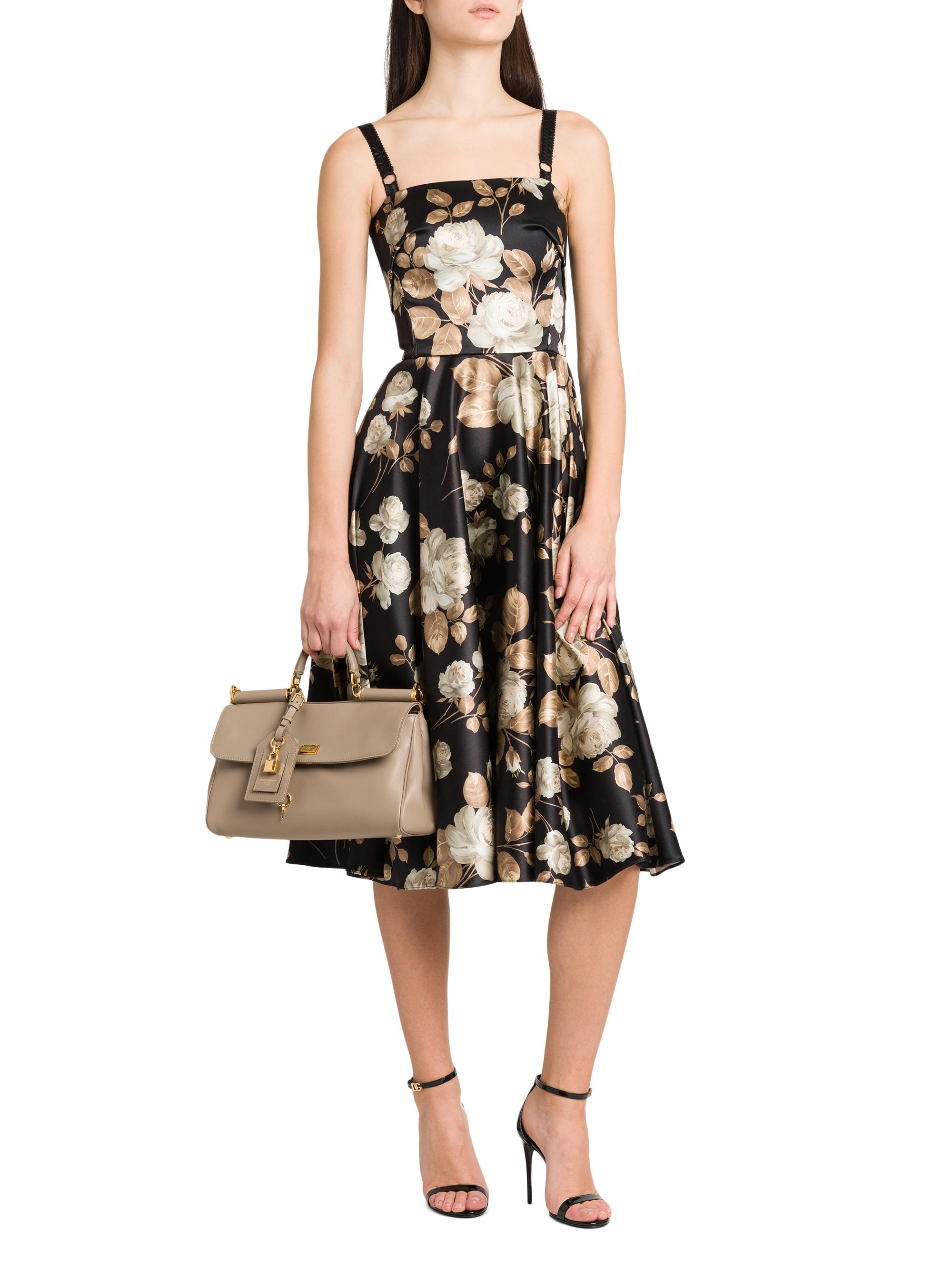 Dolce&Gabbana Italian Tailoring Floral Satin Midi-Dress | Saks