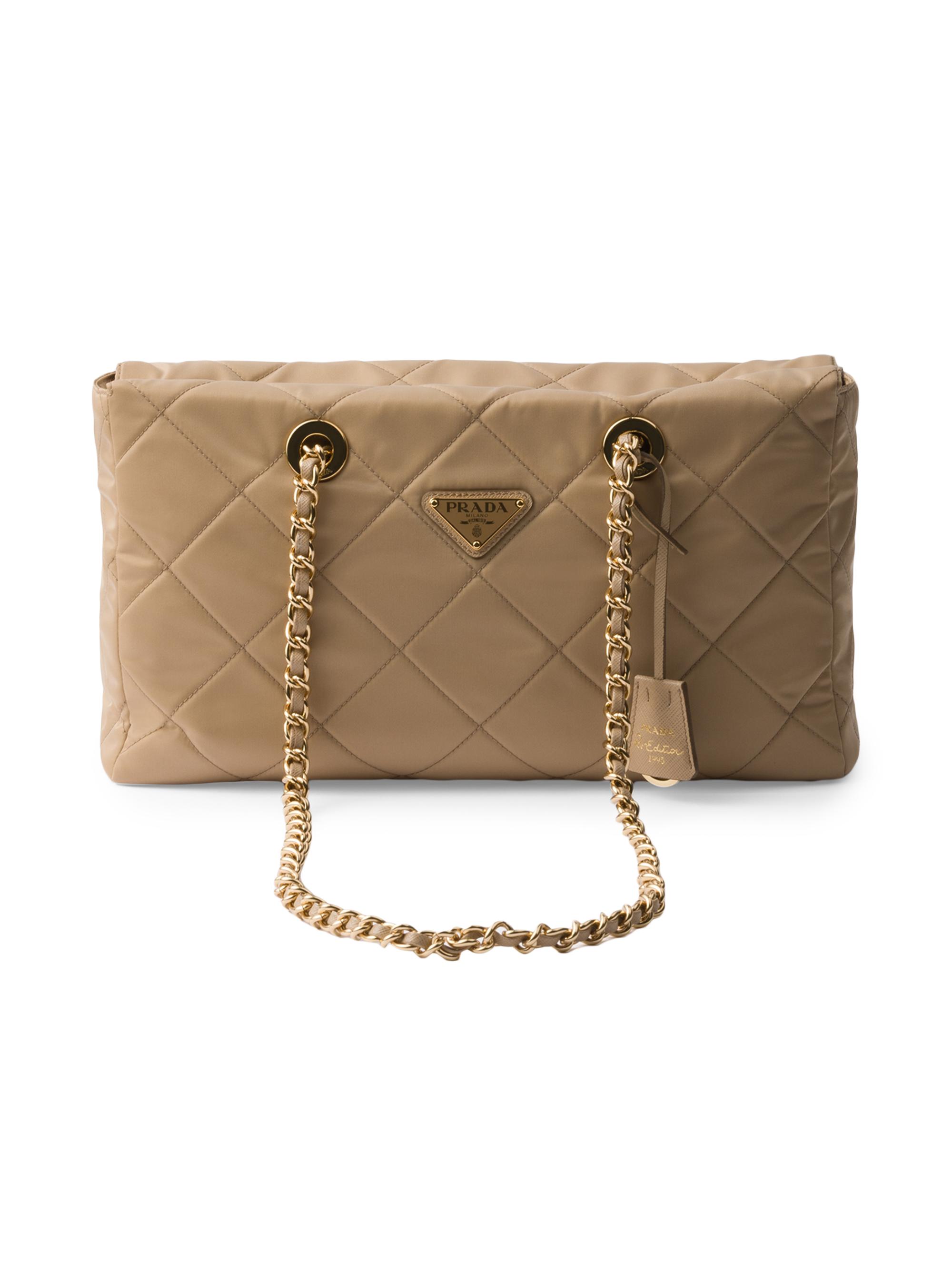 Prada Women's Re-Edition 1995 Chaîne  Re-Nylon Shoulder Bag - Brown