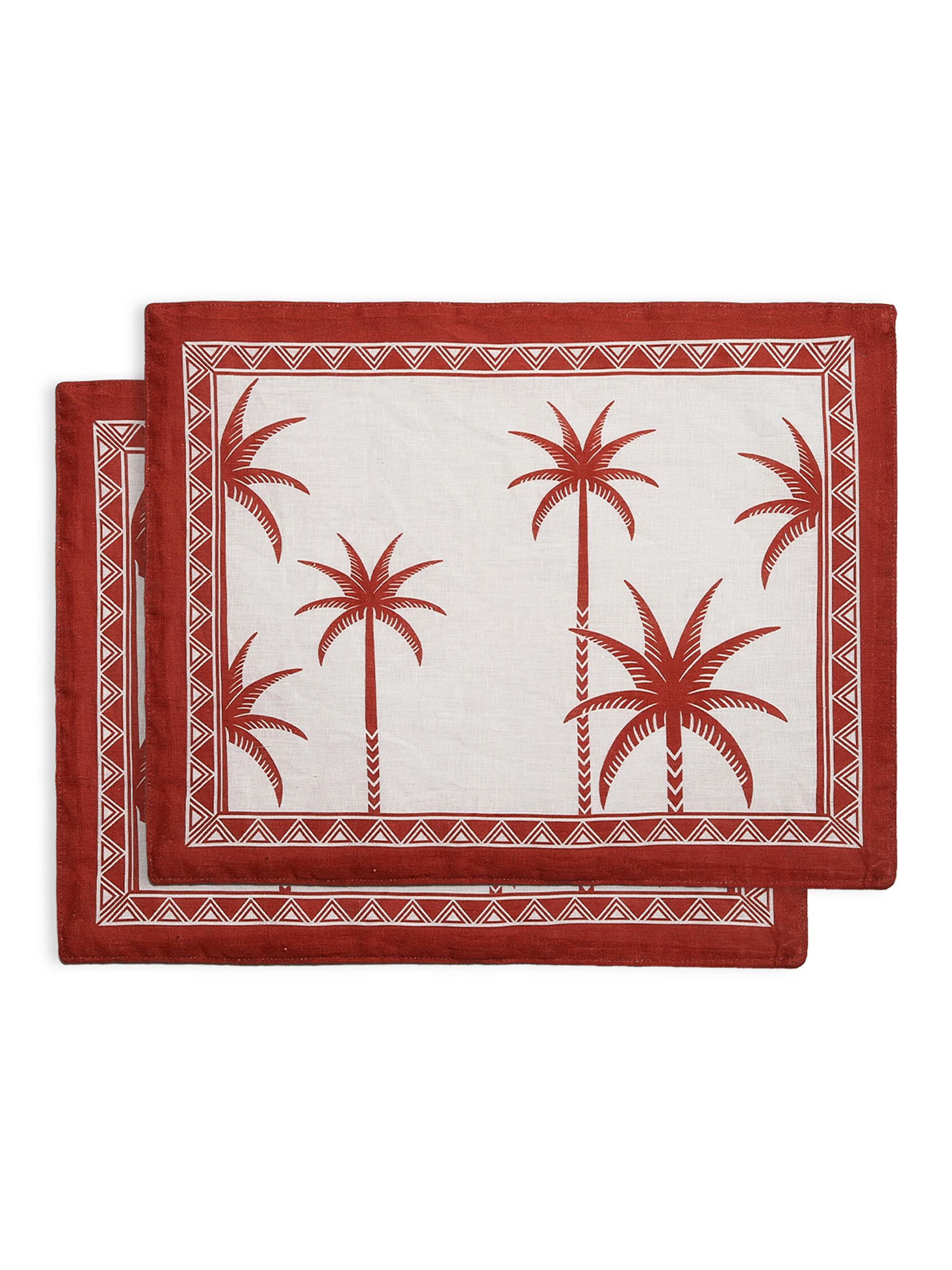 La DoubleJ Placemat Set of 2 - Date Palms