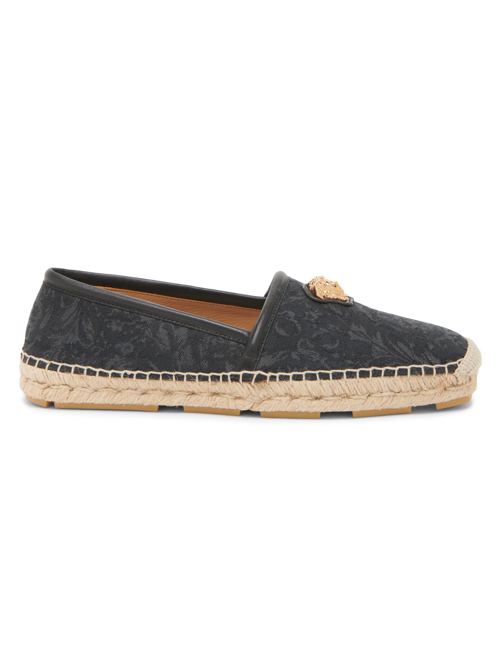 Versace Men's Medusa Emblem Espadrilles - Black Gold
