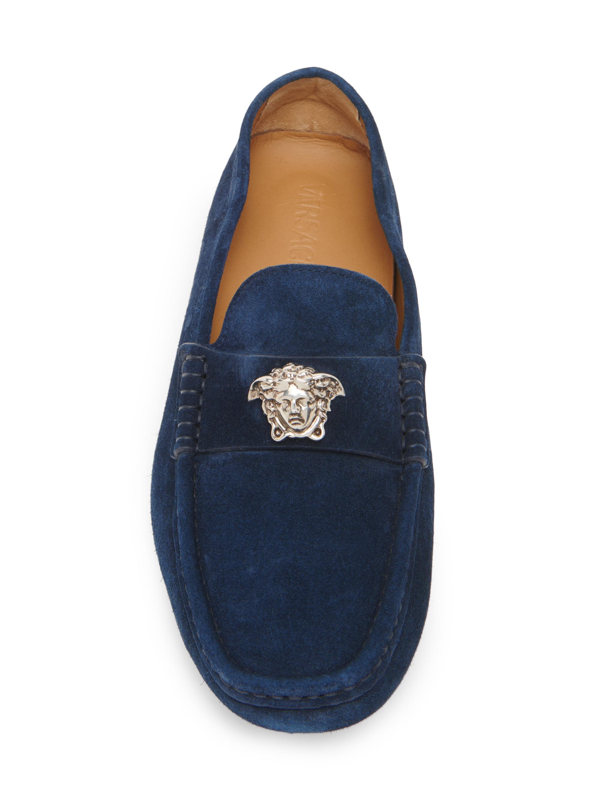 Versace Blue Suede Shoes Versace Men main image 4
