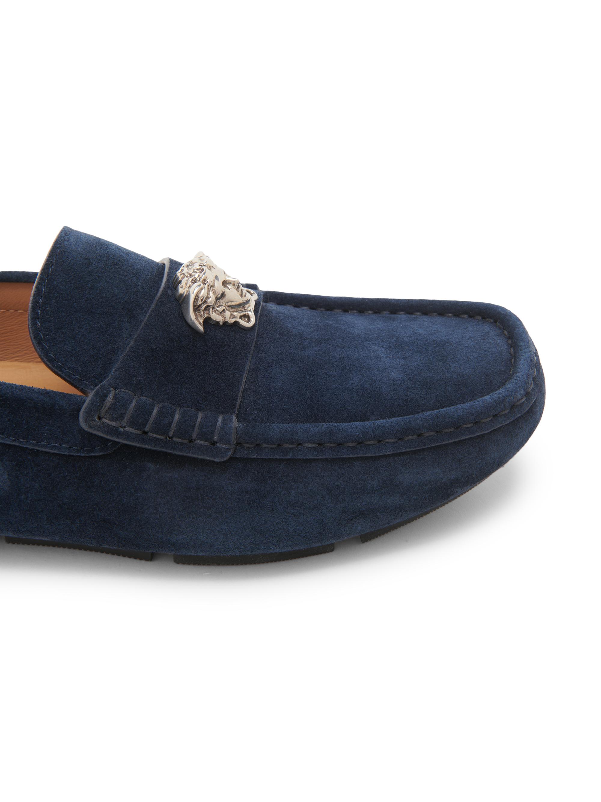 Versace Medusa Suede Driving Loafers | Saks Fifth Avenue display picture 2