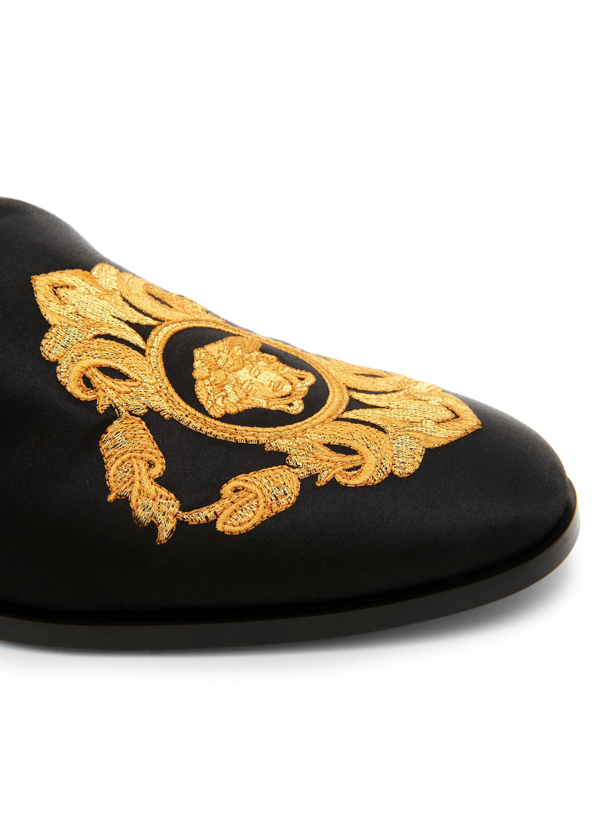 Versace Medusa Embroidered Loafers | Saks Fifth Avenue