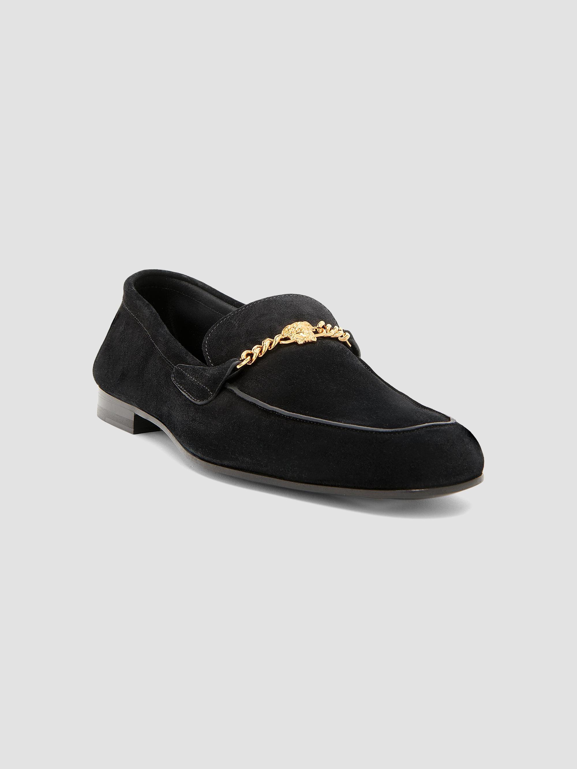 Versace Medusa Suede Sliiper Loafers | Saks Fifth Avenue