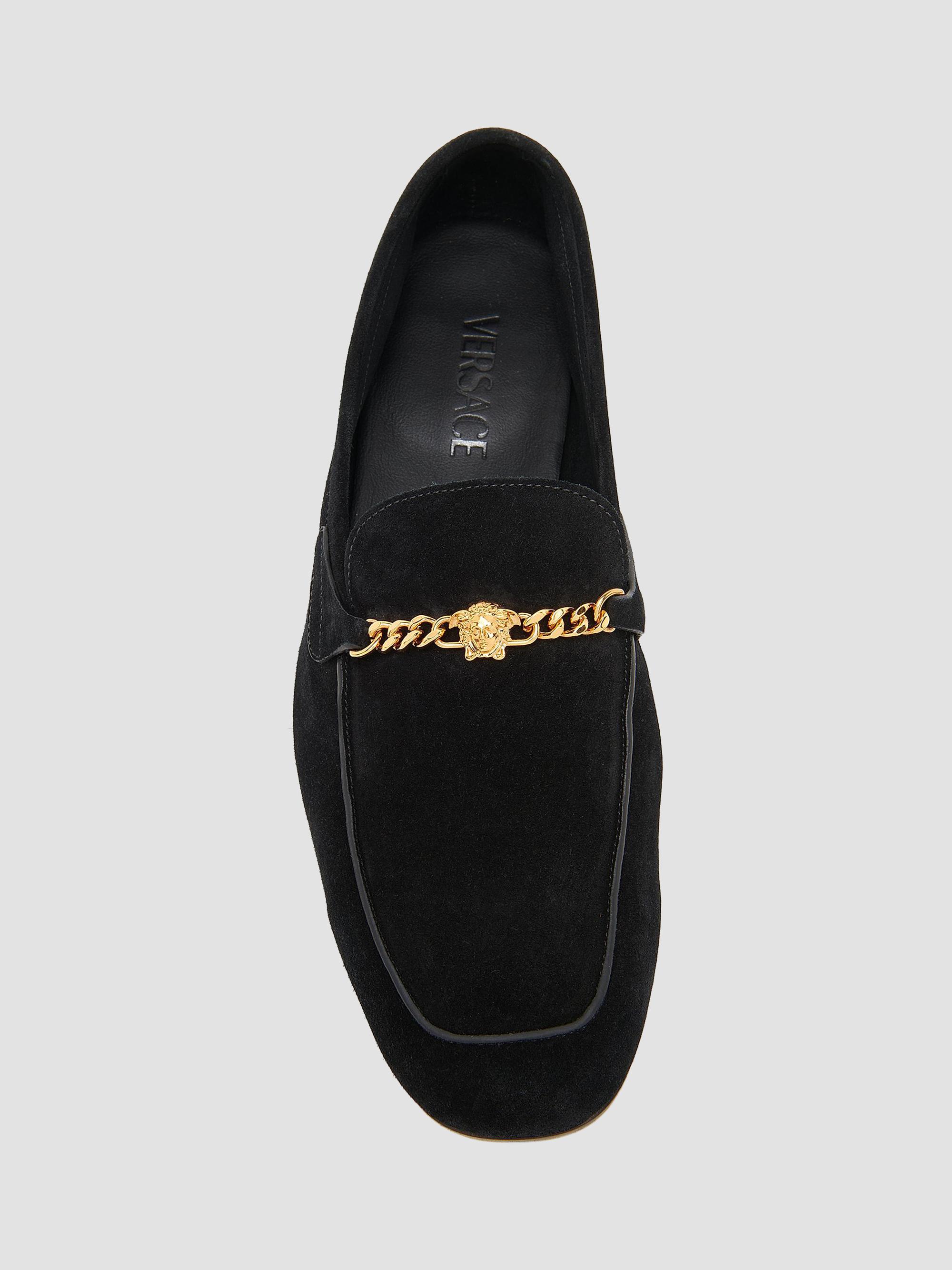 Versace Medusa Suede Sliiper Loafers | Saks Fifth Avenue display picture 3