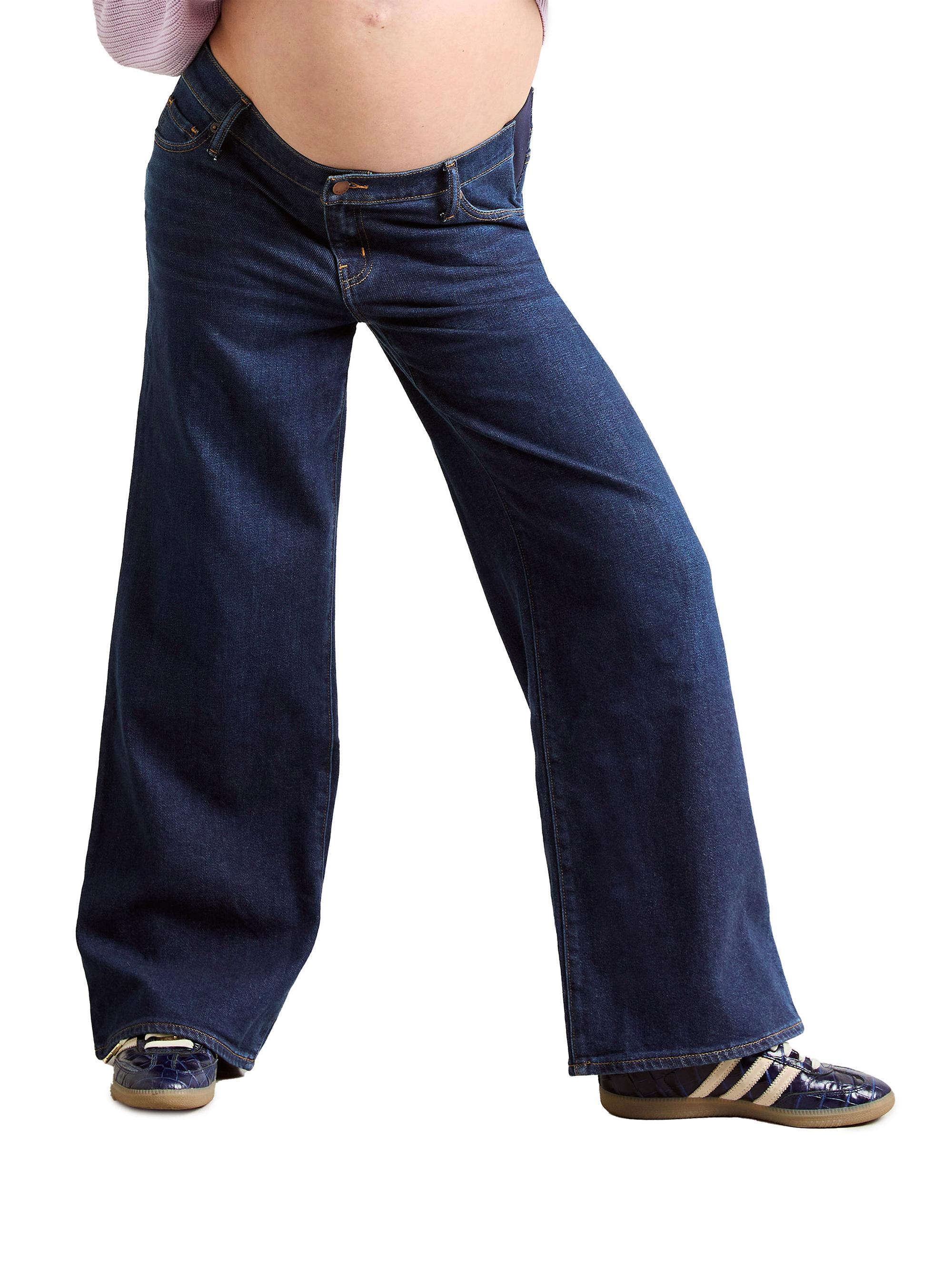 Hatch Women's The Relaxed Maternity Wide Leg Jeans - Classic Rinse