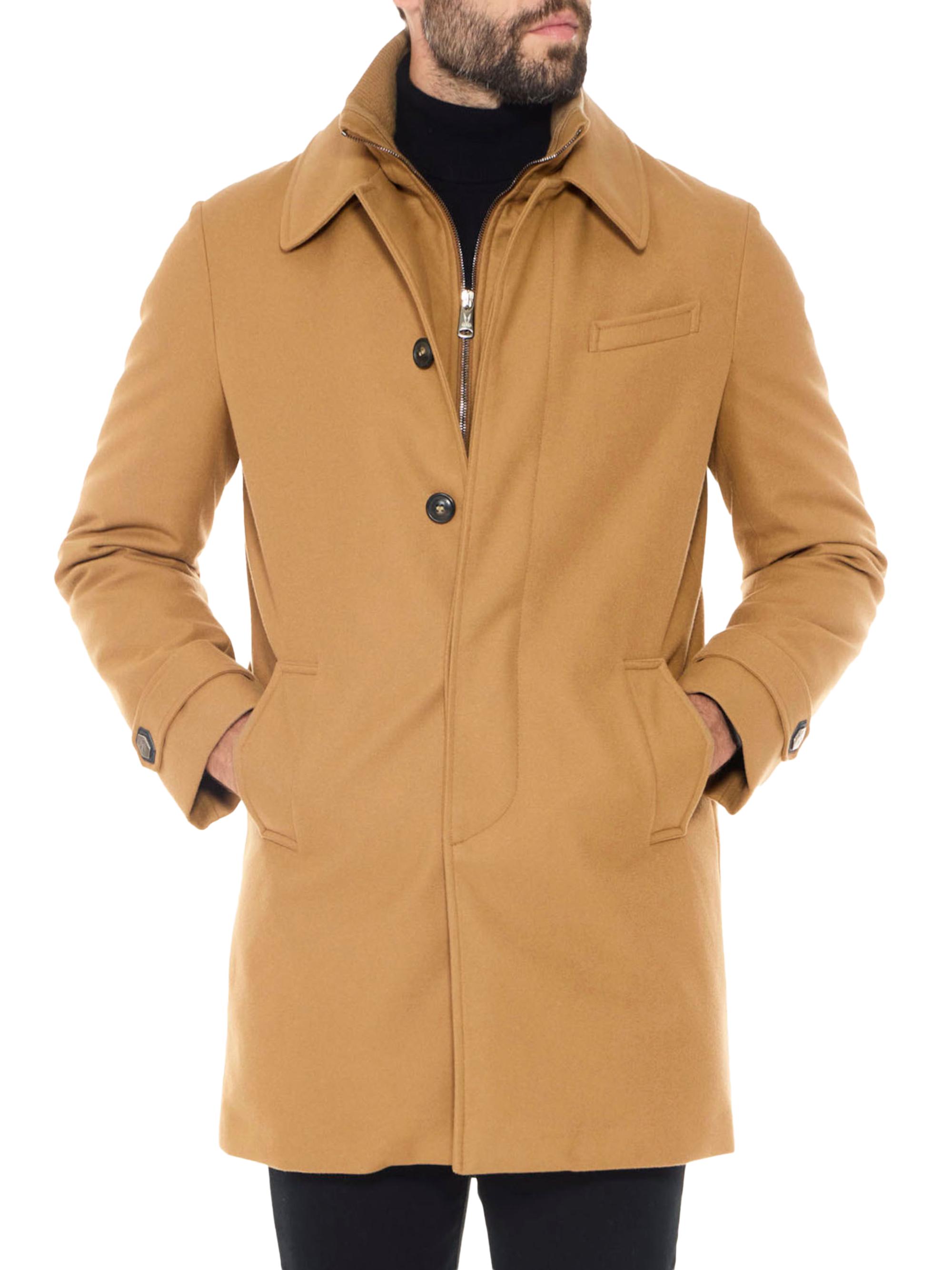 Euro Virgin Wool-Blend Modern-Fit Coat