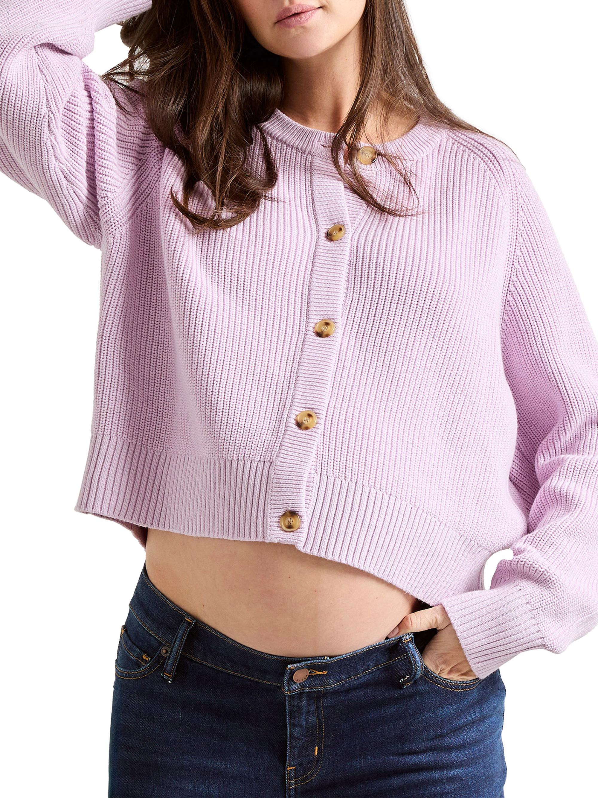 Hatch Women's The Maternity Mini Cocoon Marlow Cardigan - Lilac