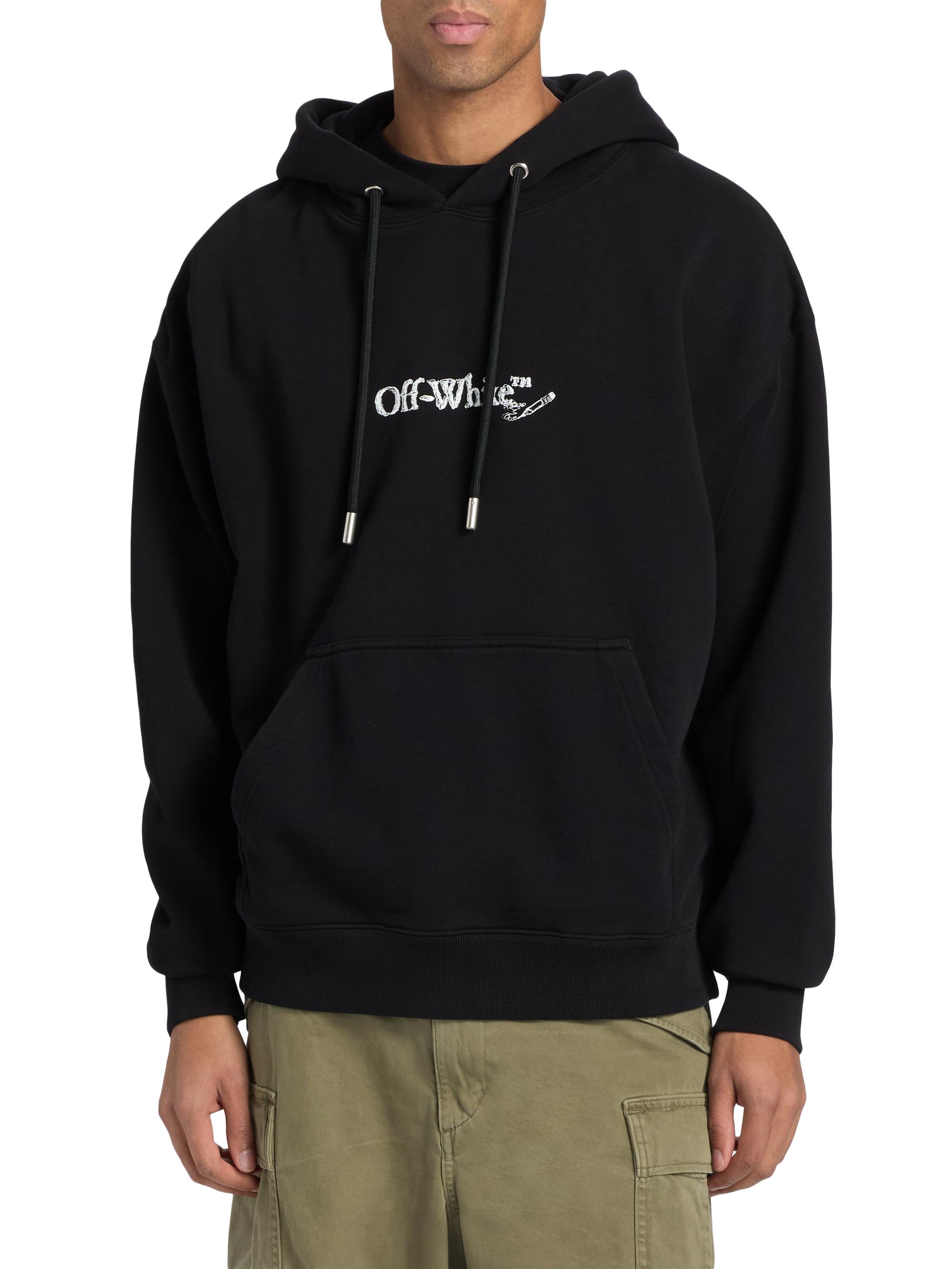 Off-White Scribble Arr Skate Logo Cotton Hoodie | Saks Fifth Avenue