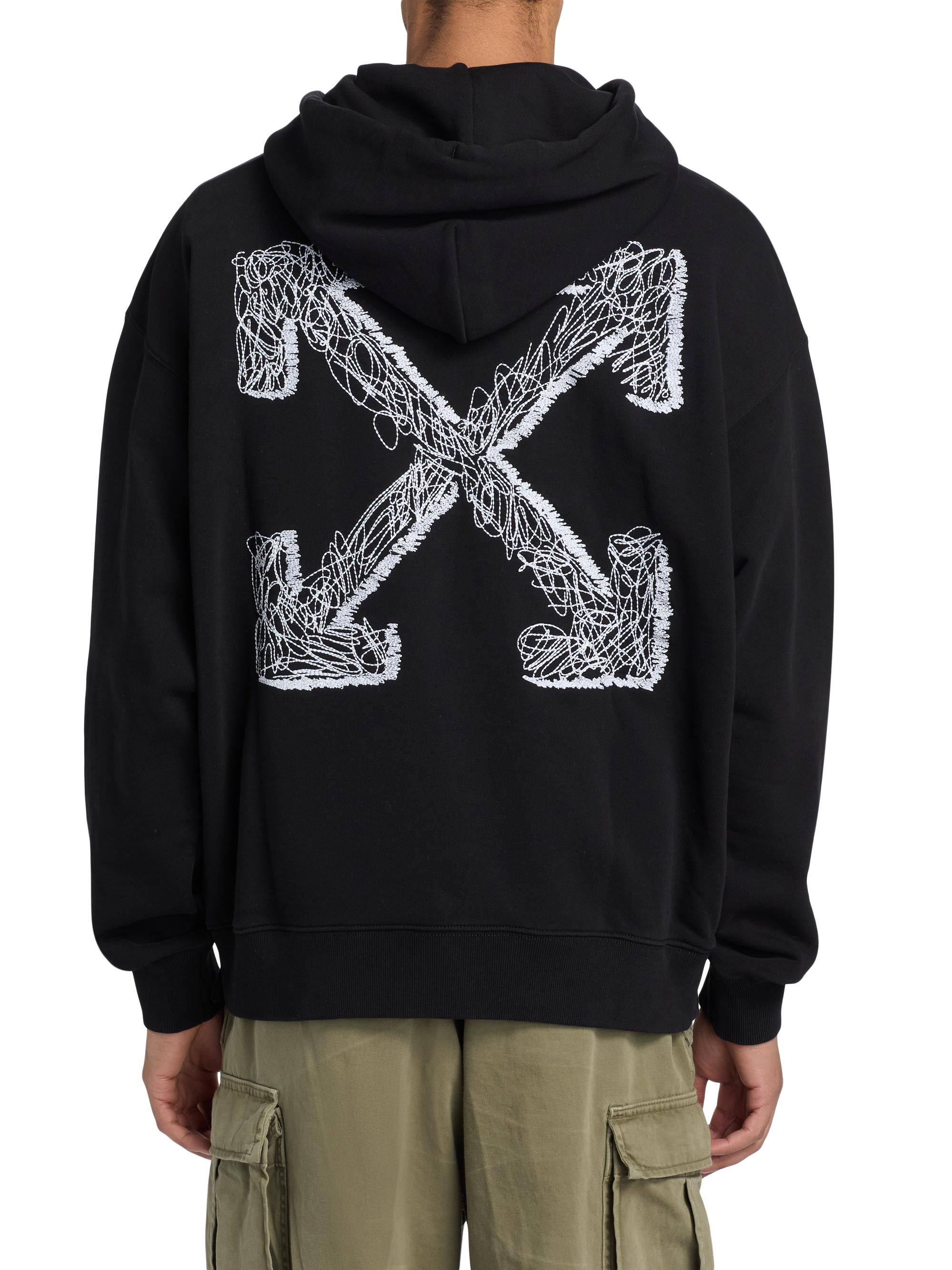 Off-White Scribble Arr Skate Logo Cotton Hoodie | Saks Fifth Avenue